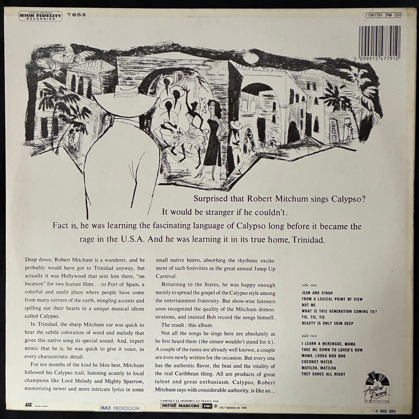 ROBERT MITCHUM - CALYPSO (USED VINYL 1984 FRANCE M-/EX)