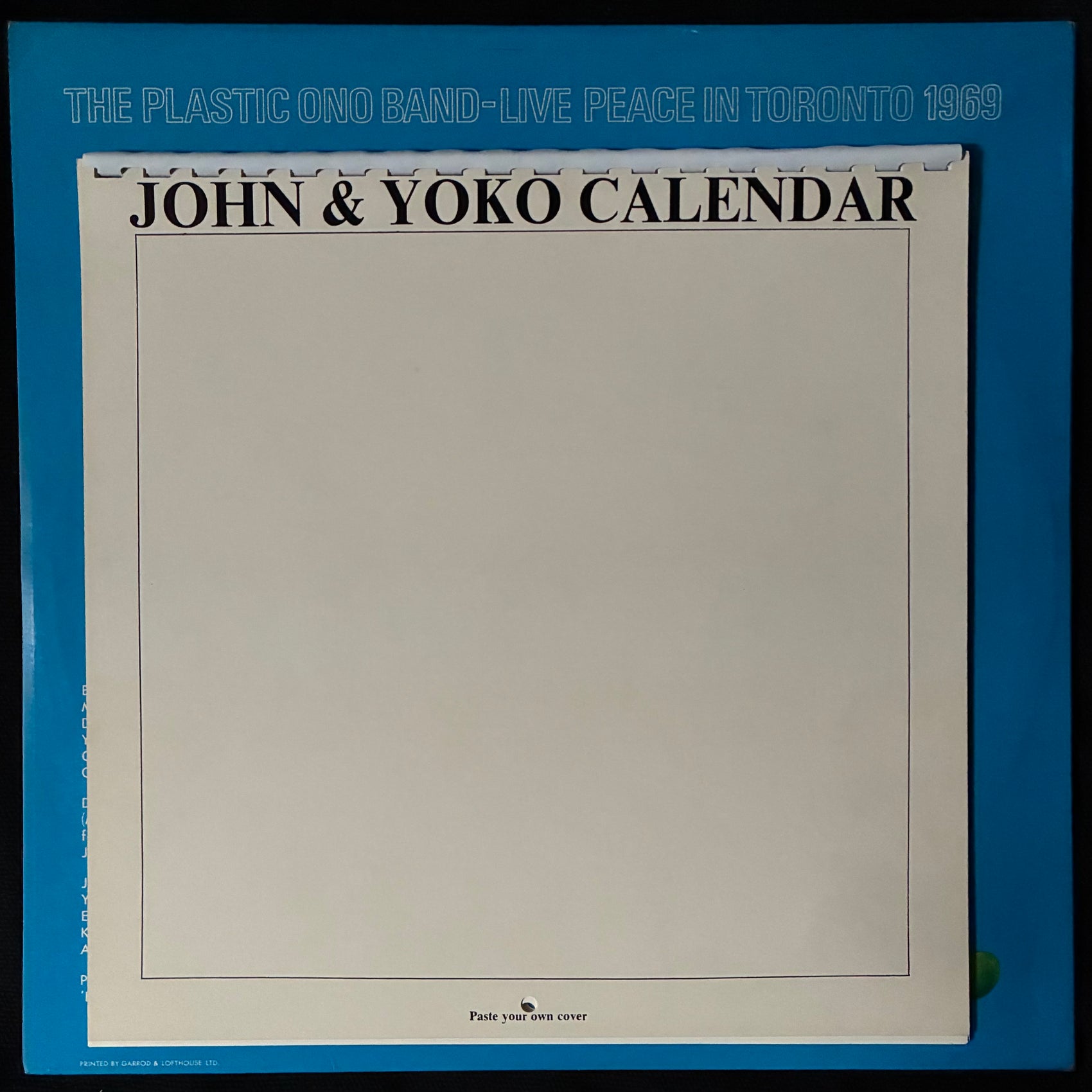 PLASTIC ONO BAND - LIVE PEACE IN TORONTO 1969 (LP+CALENDAR) (USED VINYL 1969 UK EX+/EX+)