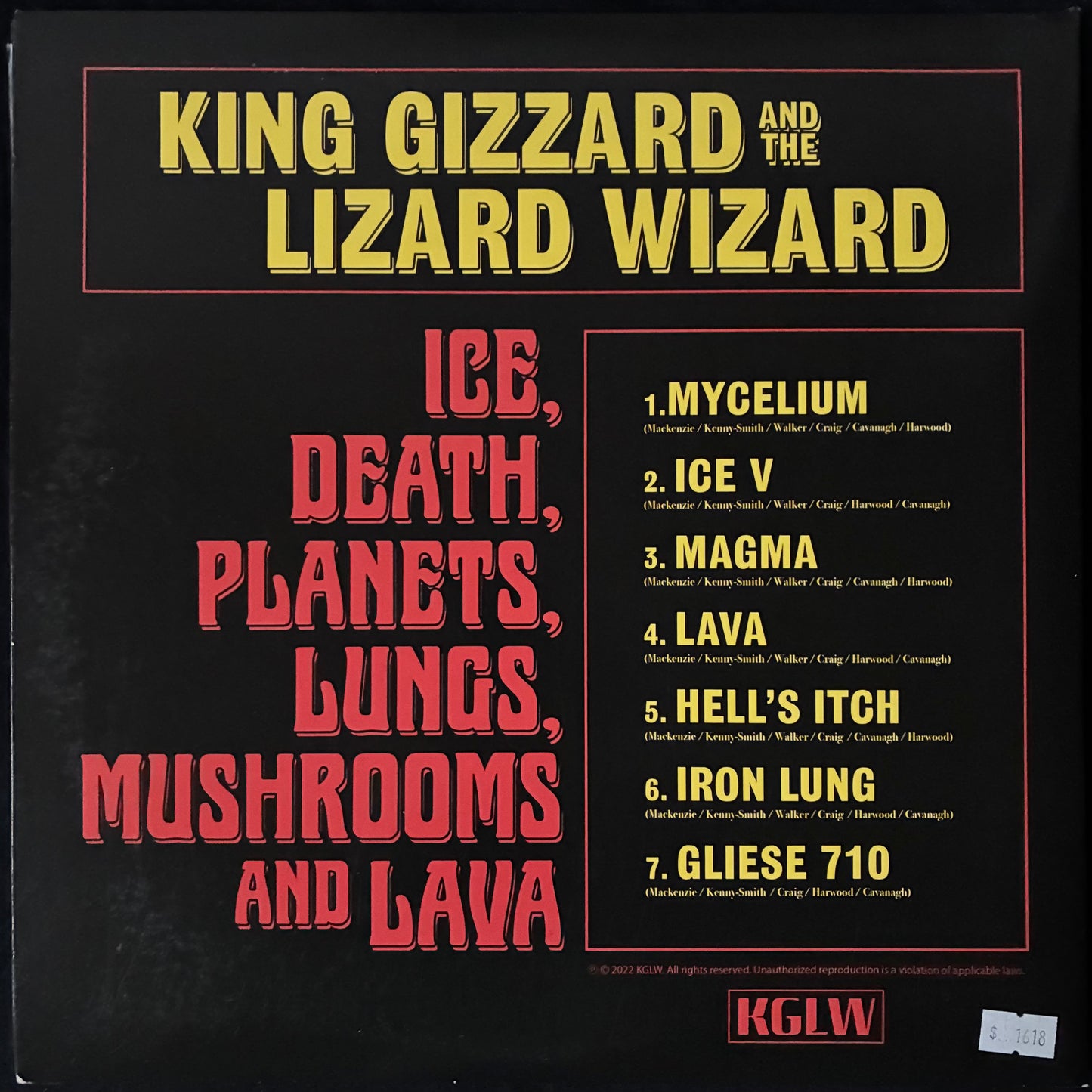 KING GIZZARD AND THE LIZARD WIZARD - ICE, DEATH PLANETS, LUNGS, MUSHROOMS AND LAVA (2LP) (BLUE MARBLED) (USED VINYL 2022 AUS M-/M-)