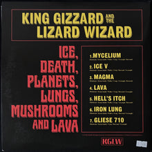 Load image into Gallery viewer, KING GIZZARD AND THE LIZARD WIZARD - ICE, DEATH PLANETS, LUNGS, MUSHROOMS AND LAVA (2LP) (BLUE MARBLED) (USED VINYL 2022 AUS M-/M-)
