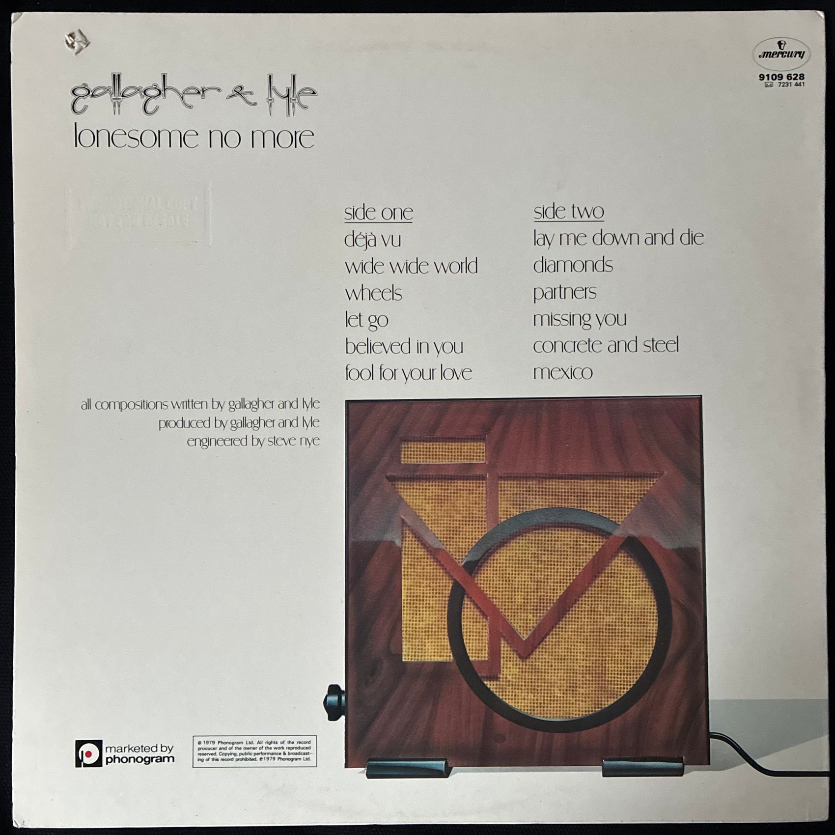 GALLAGHER & LYLE - LONESOME NO MORE (USED VINYL 1979 UK M-/EX)