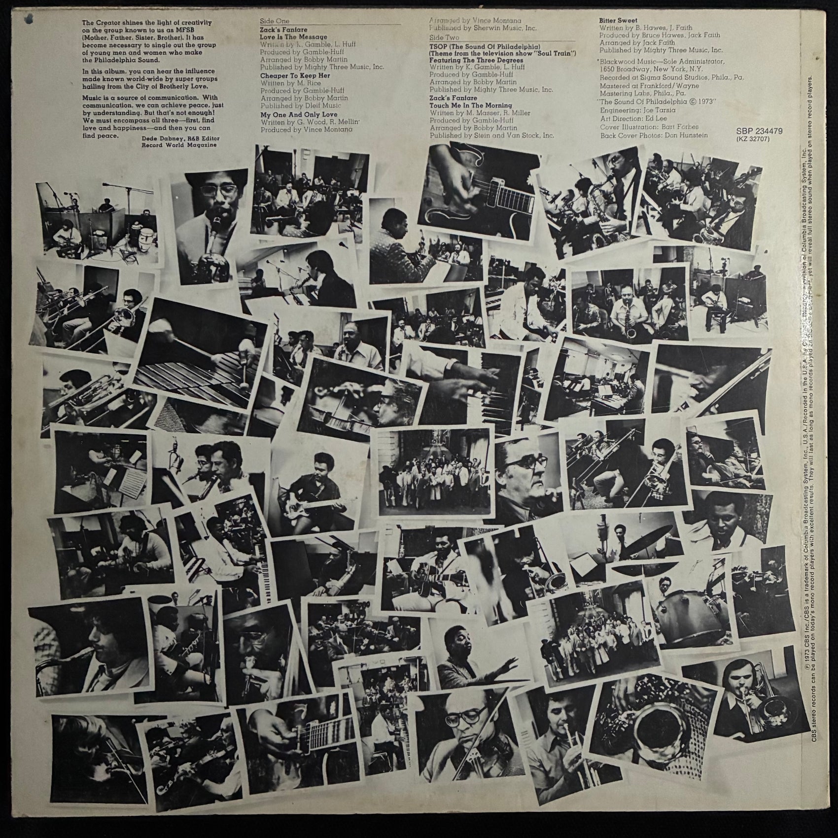 MFSB - LOVE IS THE MESSAGE (USED VINYL 1973 AUS EX+/EX)