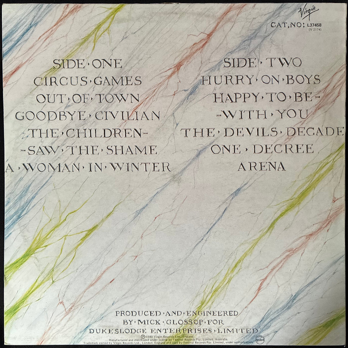 SKIDS - THE ABSOLUTE GAME (USED VINYL 1980 AUS M-/EX+)