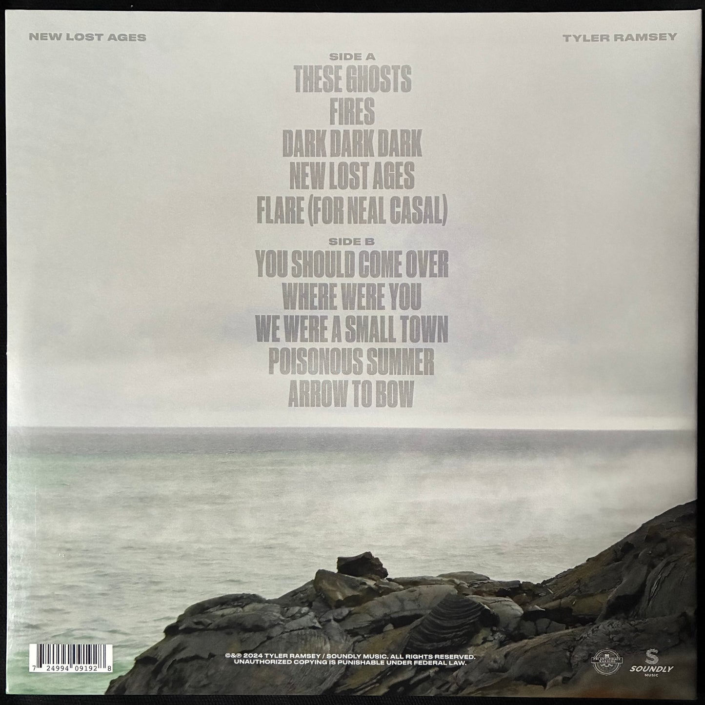 TYLER RAMSEY - NEW LOST AGES (GREYISH COLOURED) (USED VINYL 2024 US M-/M-)