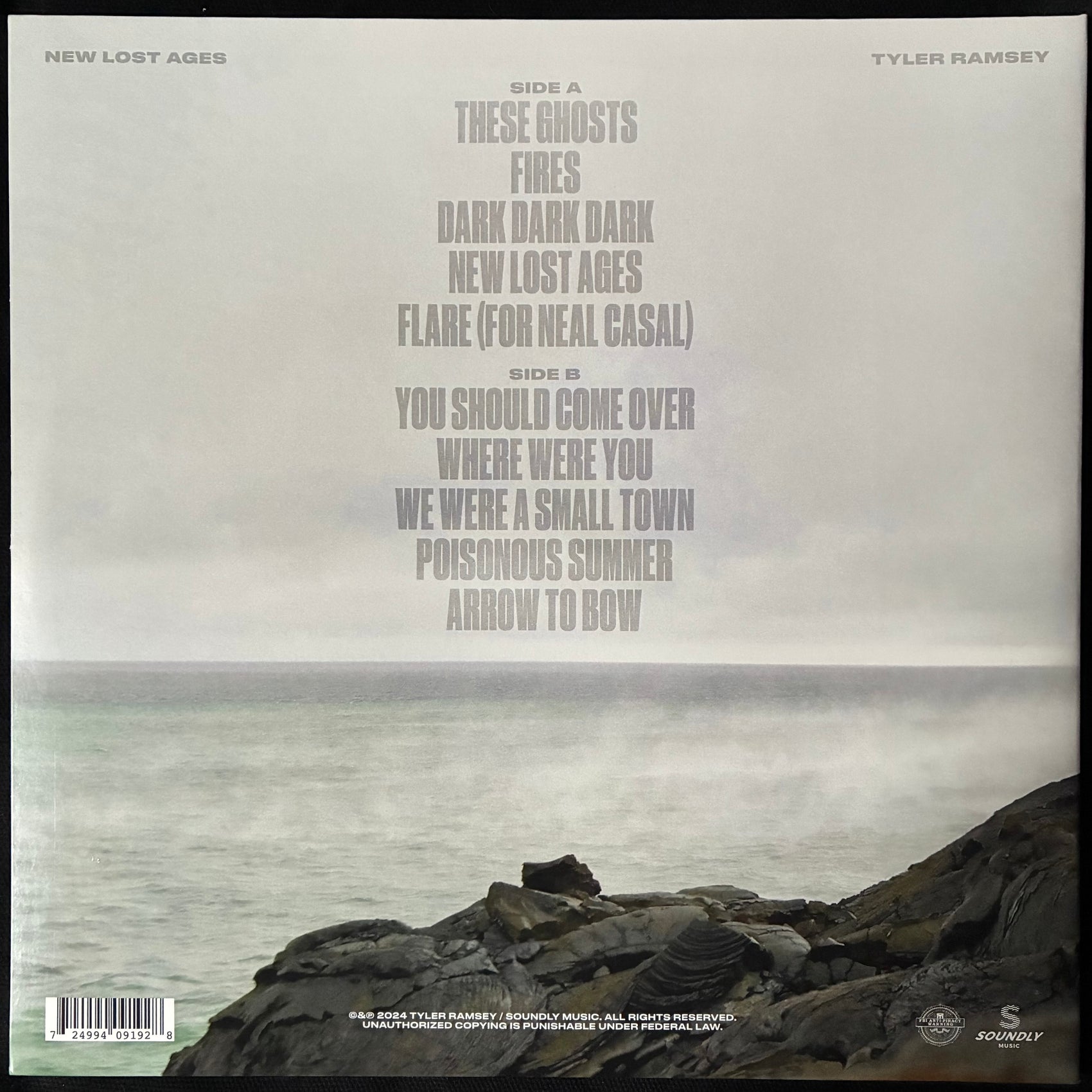 TYLER RAMSEY - NEW LOST AGES (GREYISH COLOURED) (USED VINYL 2024 US M-/M-)