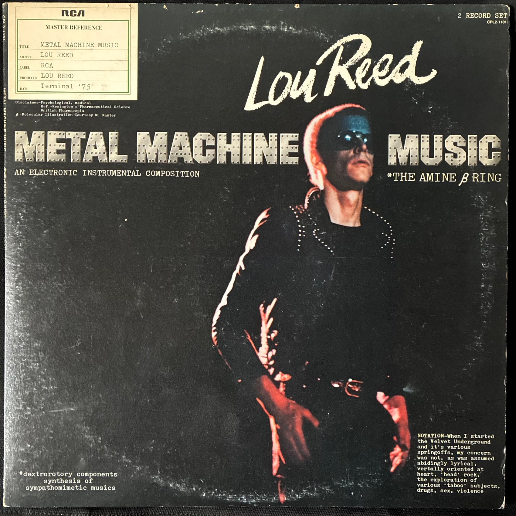 LOU REED - METAL MACHINE MUSIC (2LP) (FIRST PRESSING) (USED VINYL 1975 US M-/EX-)