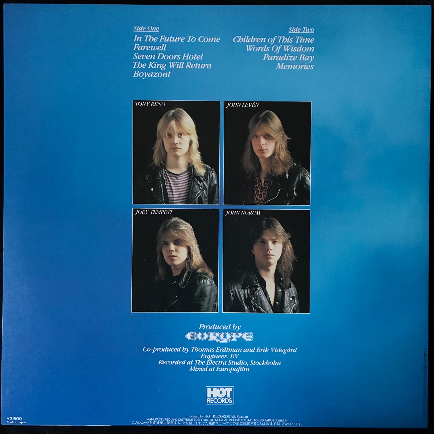EUROPE - EUROPE (USED VINYL 1983 JAPAN M-/M-)