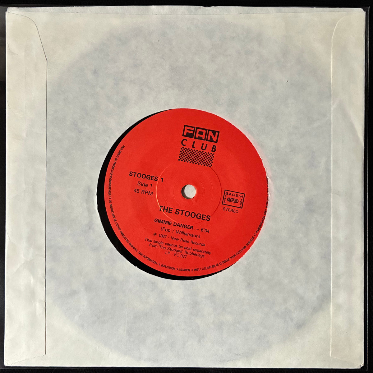 STOOGES - RUBBER LEGS (LP+7") (USED VINYL 1987 FRANCE EX+/M-)