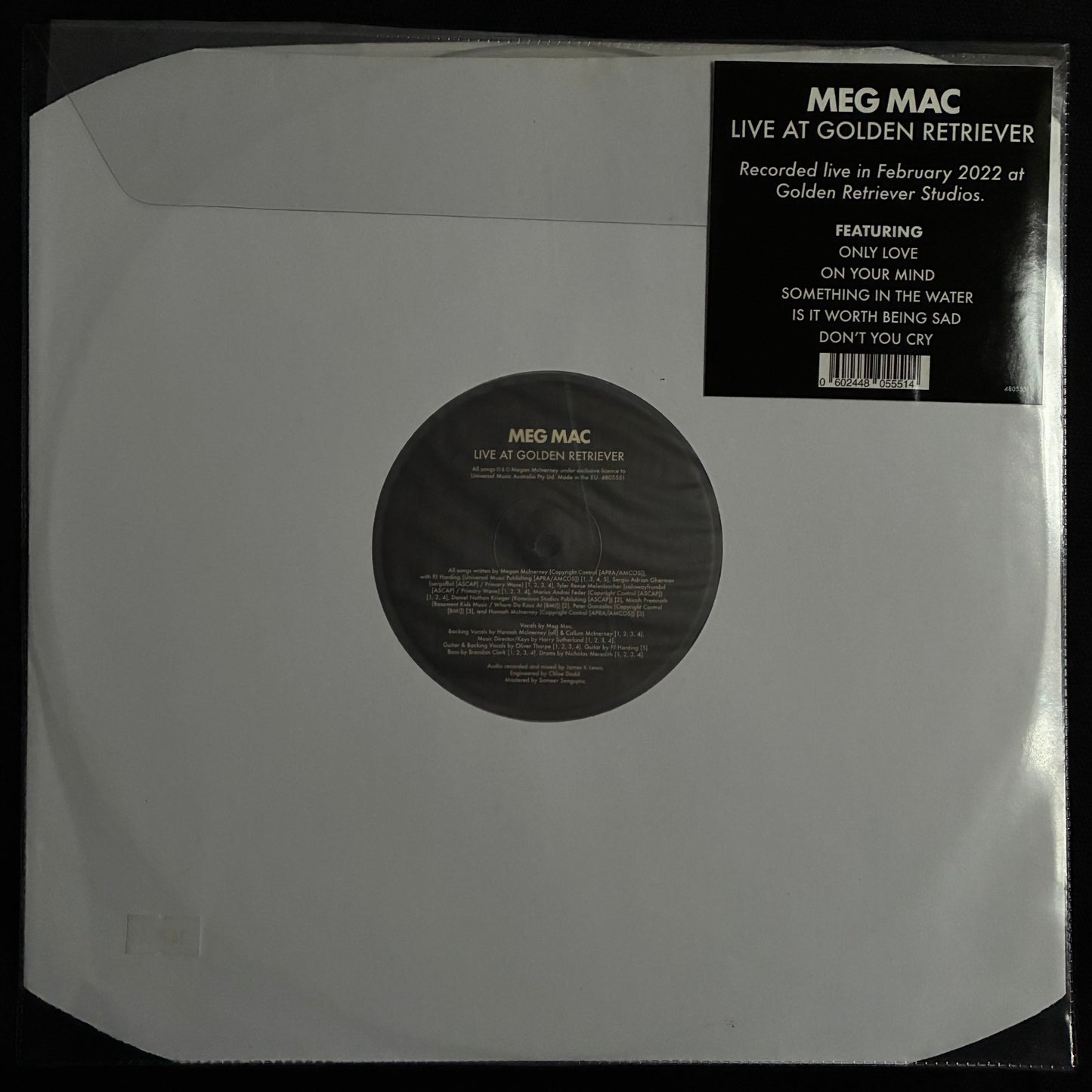 MEG MAC - LIVE AT GOLDEN RETRIEVER (MLP) (CLEAR COLOURED) (USED VINYL 2022 AUS M-)