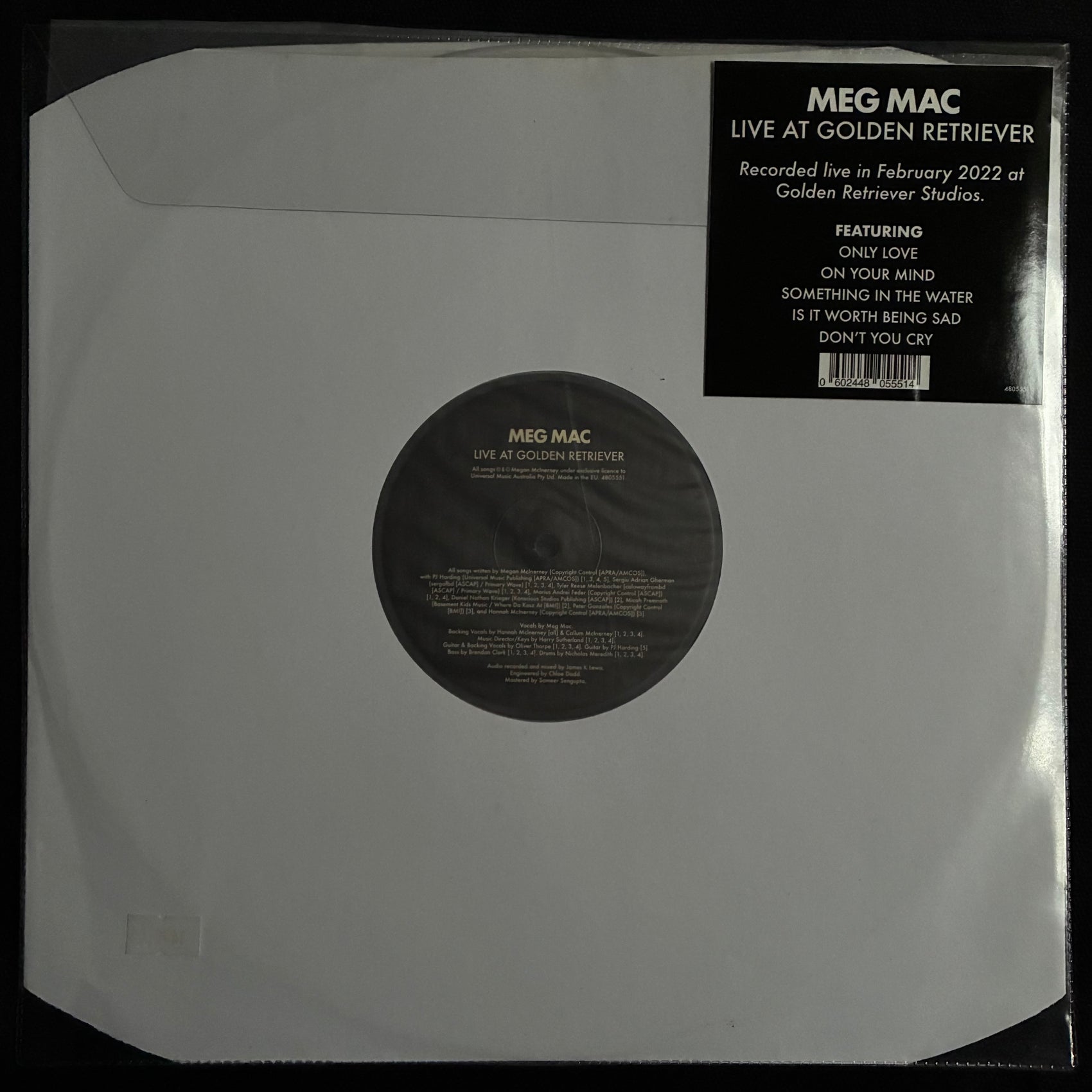 MEG MAC - LIVE AT GOLDEN RETRIEVER (MLP) (CLEAR COLOURED) (USED VINYL 2022 AUS M-)