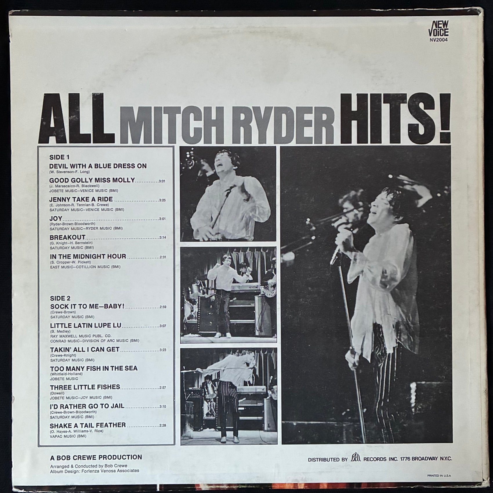 MITCH RYDER - ALL HITS! (USED VINYL 1967 US EX+/EX-)