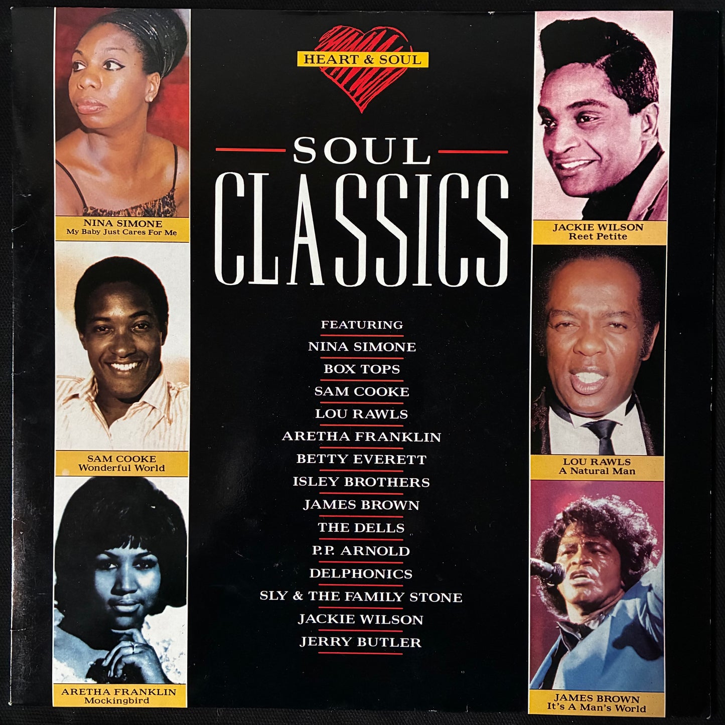 VARIOUS ARTISTS - HEART & SOUL - SOUL CLASSICS (USED VINYL 1988 UK M-/M-)