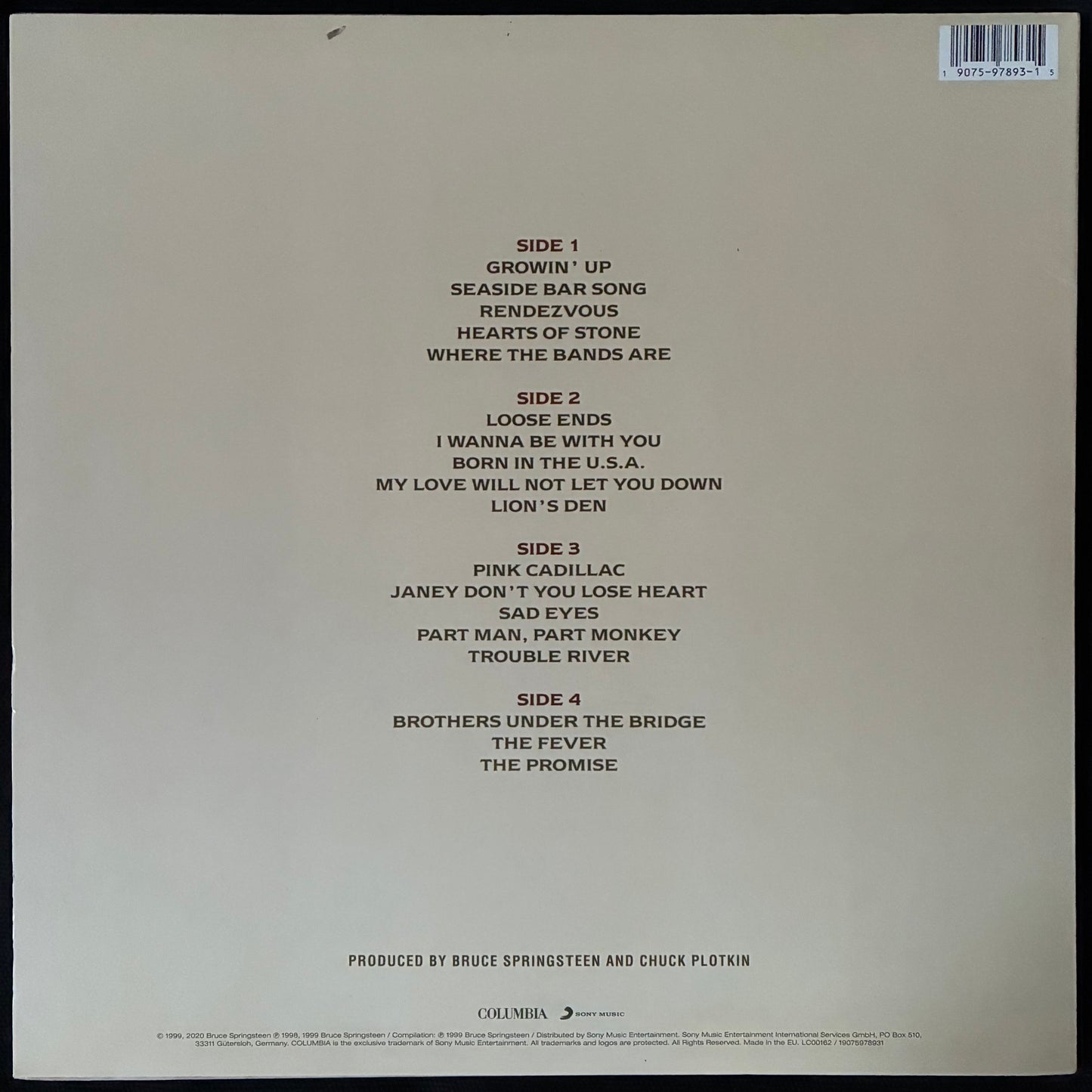 BRUCE SPRINGSTEEN - 18 TRACKS (2LP) (USED VINYL 2020 EU M-/M-)
