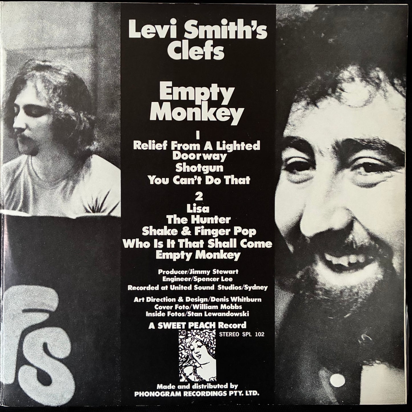 LEVI SMITH'S CLEFS - EMPTY MONKEY (USED VINYL 1969 AUS M-/EX+)