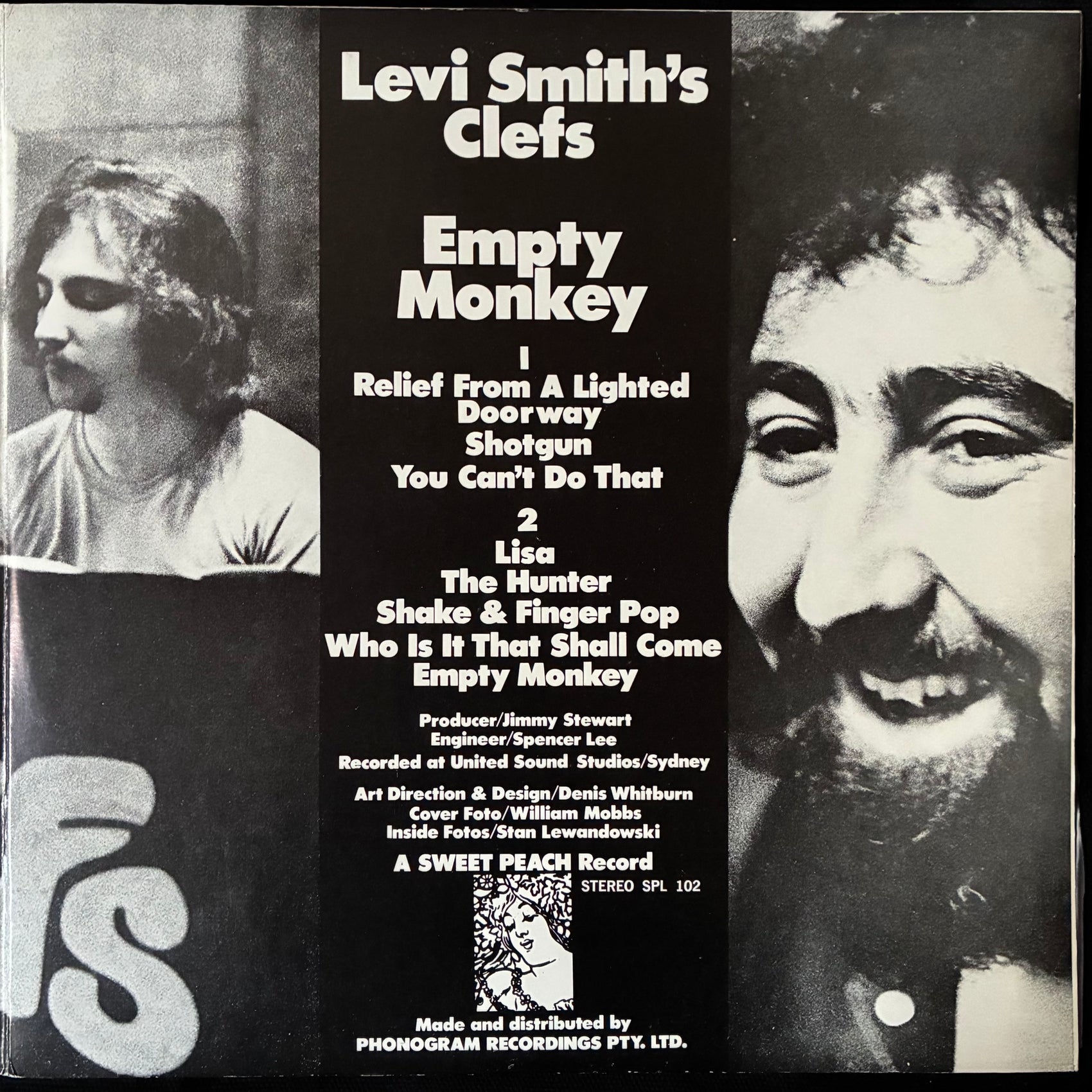LEVI SMITH'S CLEFS - EMPTY MONKEY (USED VINYL 1969 AUS M-/EX+)