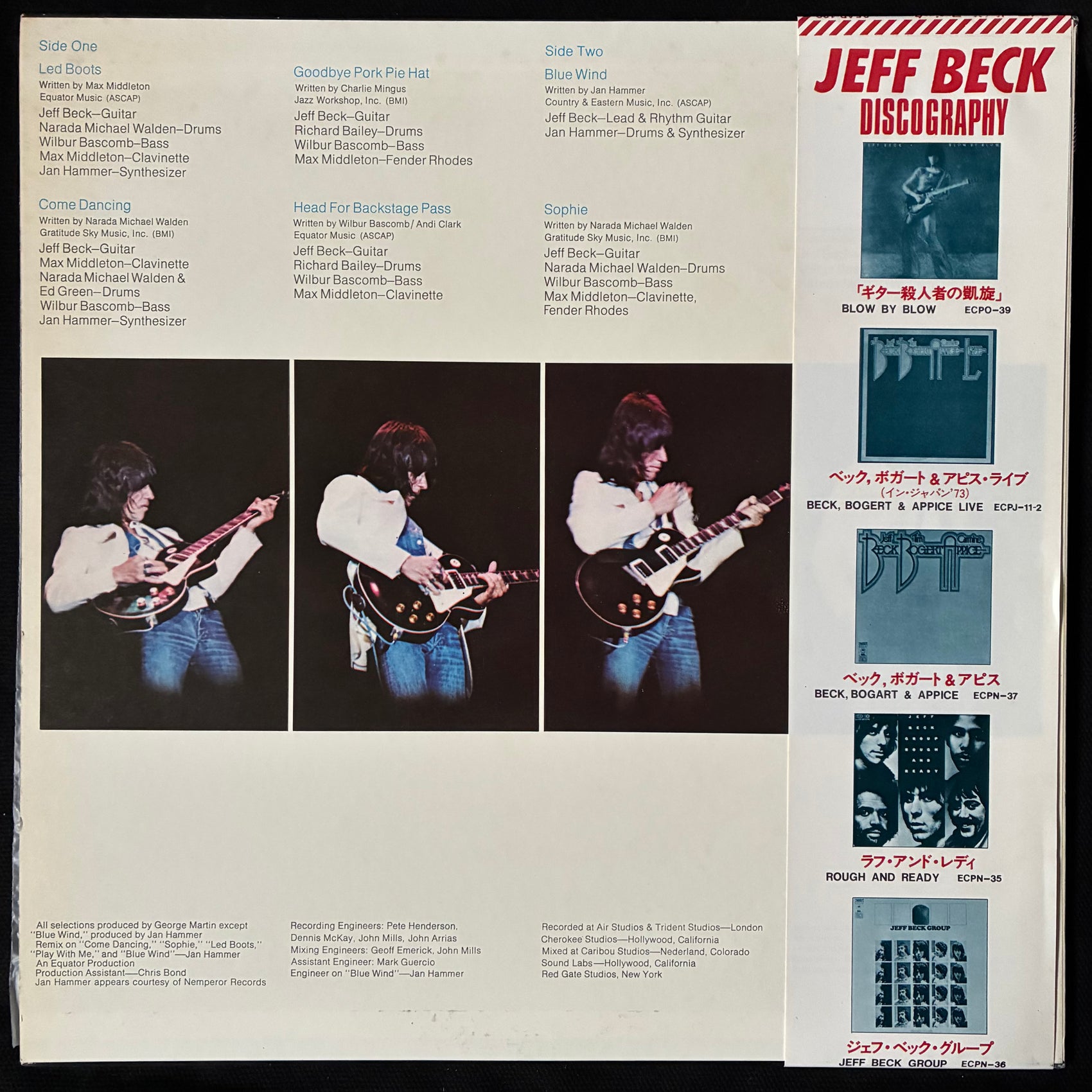 JEFF BECK - WIRED (USED VINYL 1976 JAPAN M-/EX+)