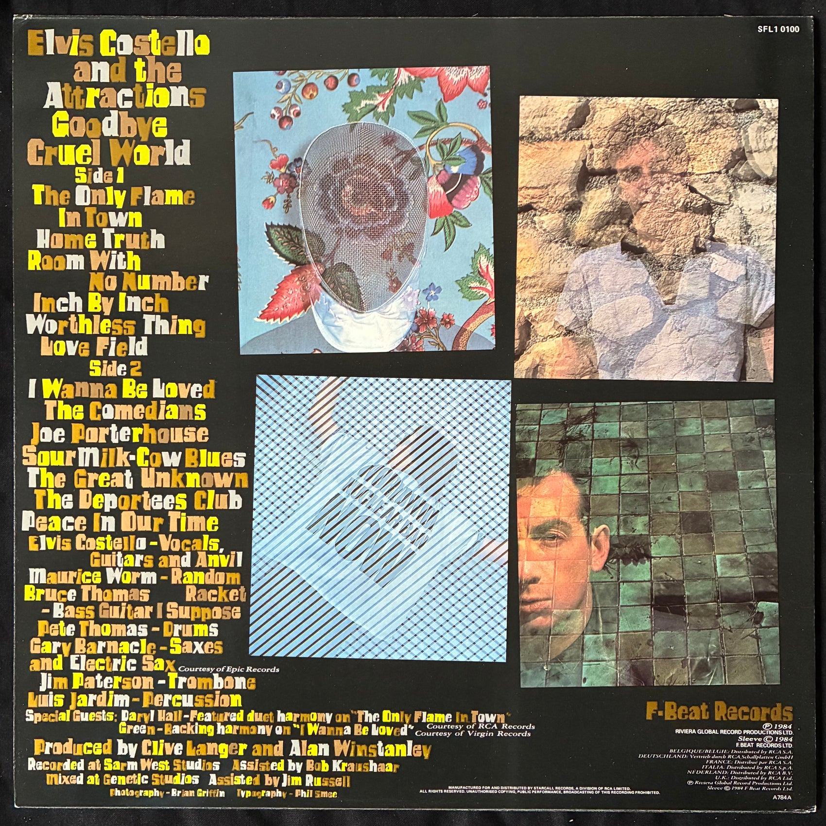ELVIS COSTELLO AND THE ATTRACTIONS - GOODBYE CRUEL WORLD (USED VINYL 1984 AUS M-/M-)