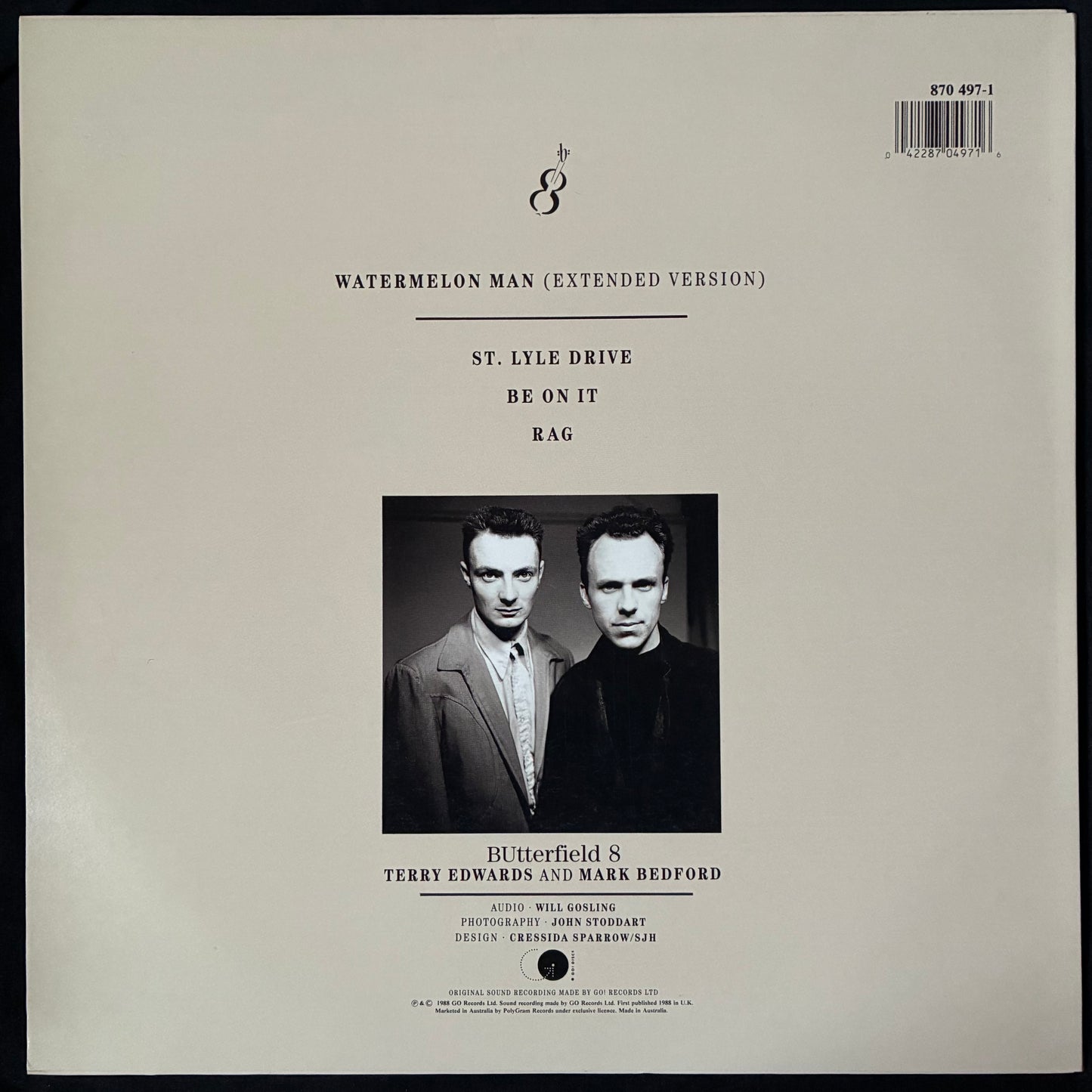 BUTTERFIELD 8 - WATERMELON MAN (12") (USED VINYL 1988 AUS M-/M-)