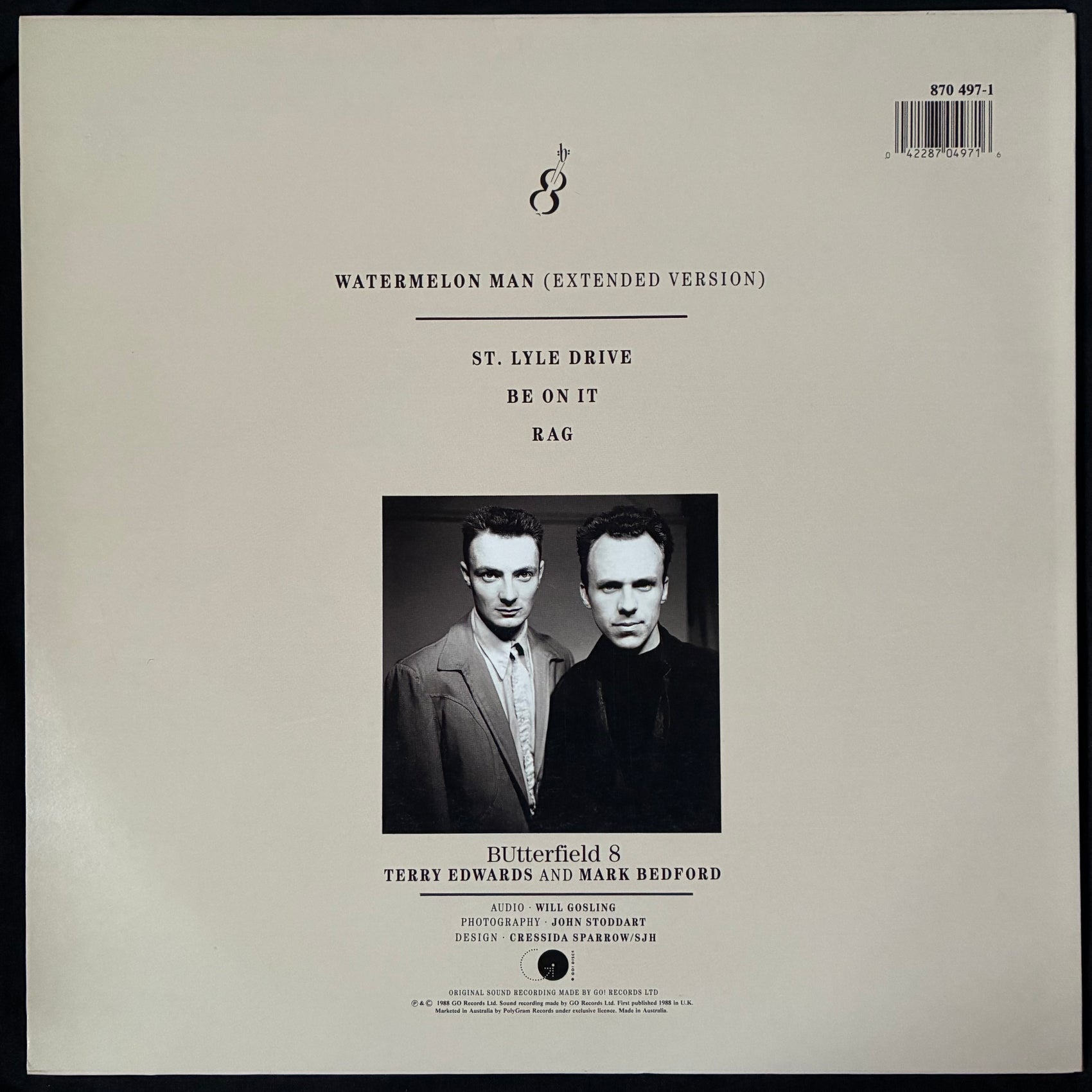 BUTTERFIELD 8 - WATERMELON MAN (12") (USED VINYL 1988 AUS M-/M-)