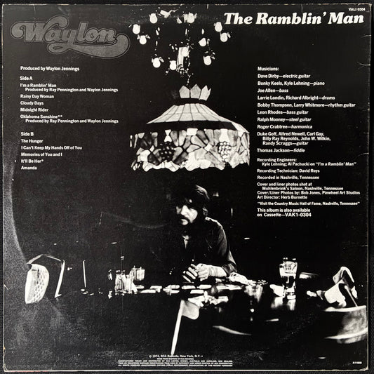 WAYLON JENNINGS - THE RAMBLIN' MAN (USED VINYL 1974 AUS M-/EX+)