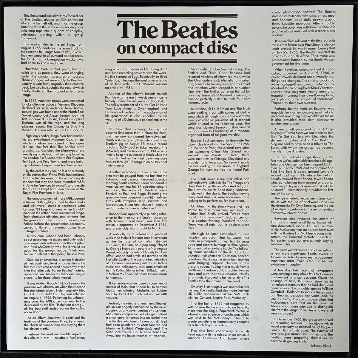 BEATLES - THE BEATLES ON COMPACT DISC (3CD BOX SET) (USED CD 1987 UK M-/EX)
