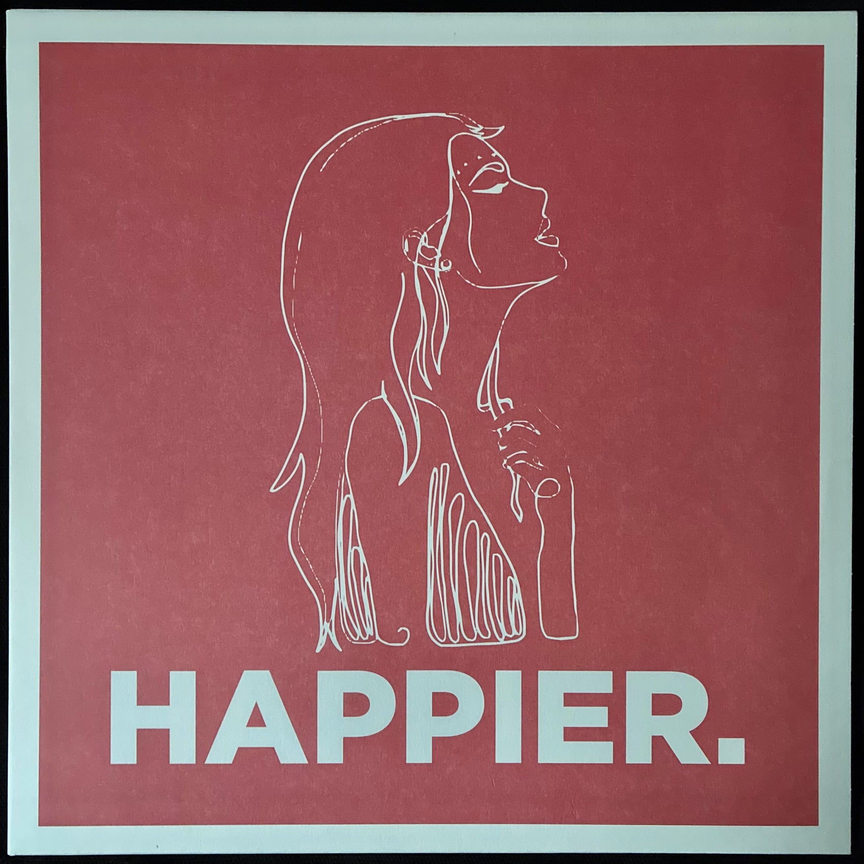 AS DECEMBER FALLS - HAPPIER (PINK/ORANGE SPLATTER) (USED VINYL 2024 EU M-/M-)