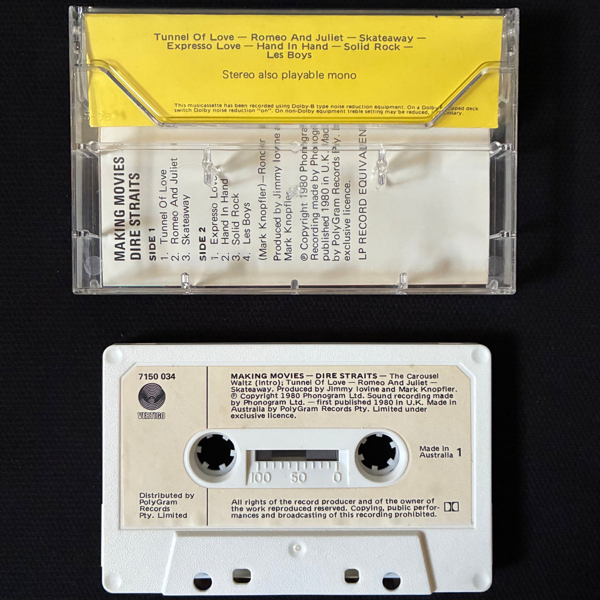 DIRE STRAITS - MAKING MOVIES (USED CASSETTE 1980 UK)