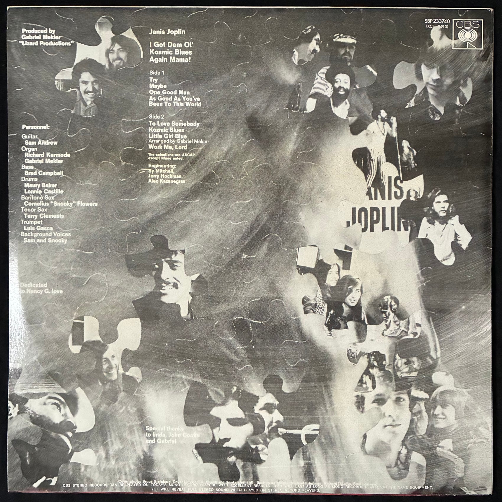 JANIS JOPLIN - KOZMIC BLUES (USED VINYL 1980 AUS M-/M-)