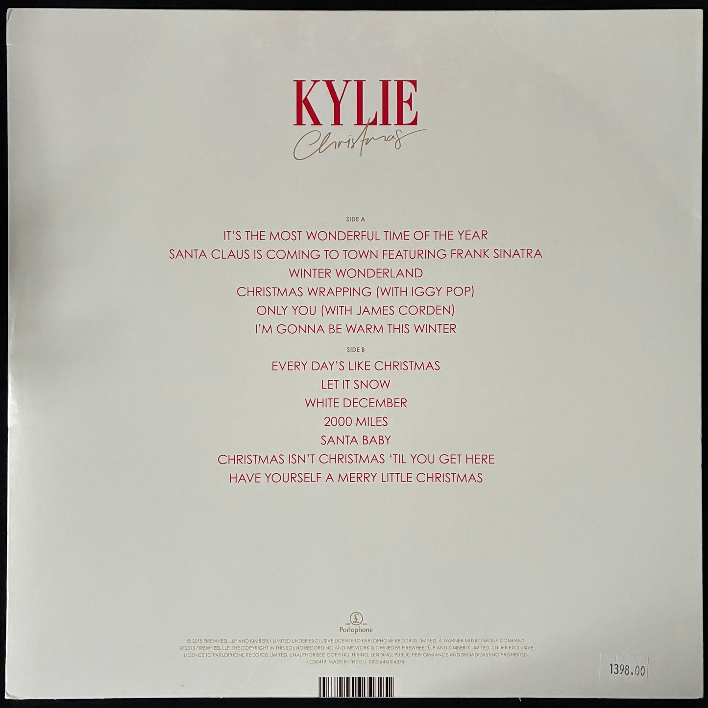 KYLIE MINOGUE - KYLIE CHRISTMAS (USED VINYL 2022 EU M-/EX+)