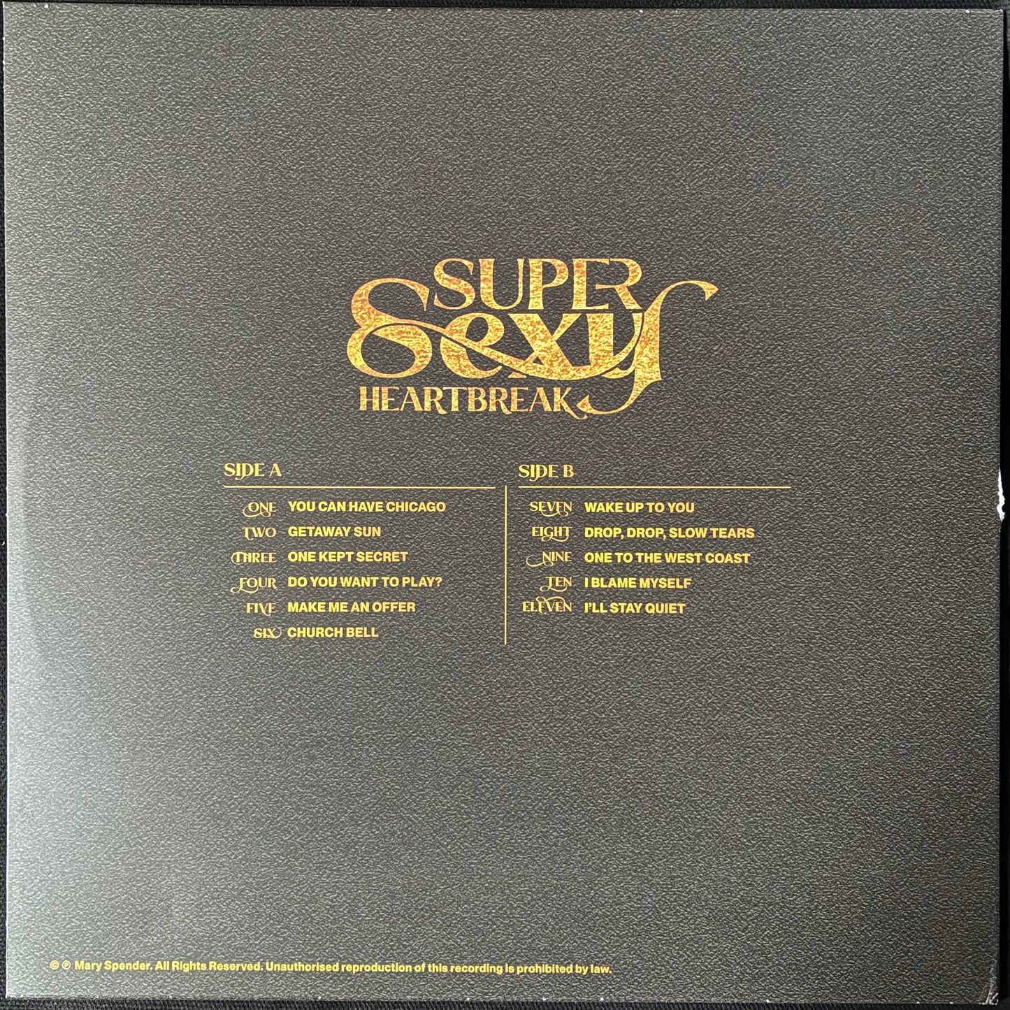 MARY SPENDER - SUPER SEXY HEARTBREAK (USED VINYL 2024 UK M-/EX+)