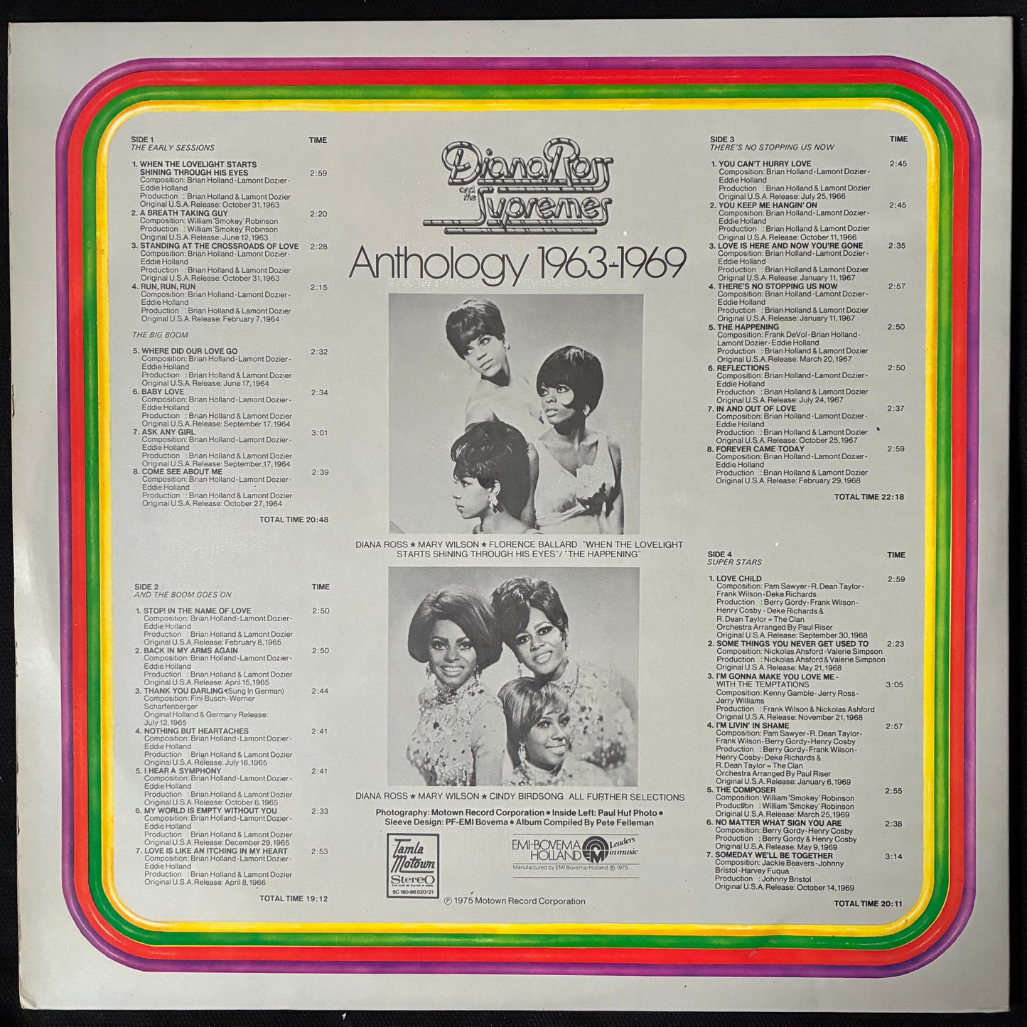 DIANA ROSS AND THE SUPREMES - ANTHOLOGY 1963-1969 (2LP) (USED VINYL 1975 NETHERLANDS M-/EX+/EX+)