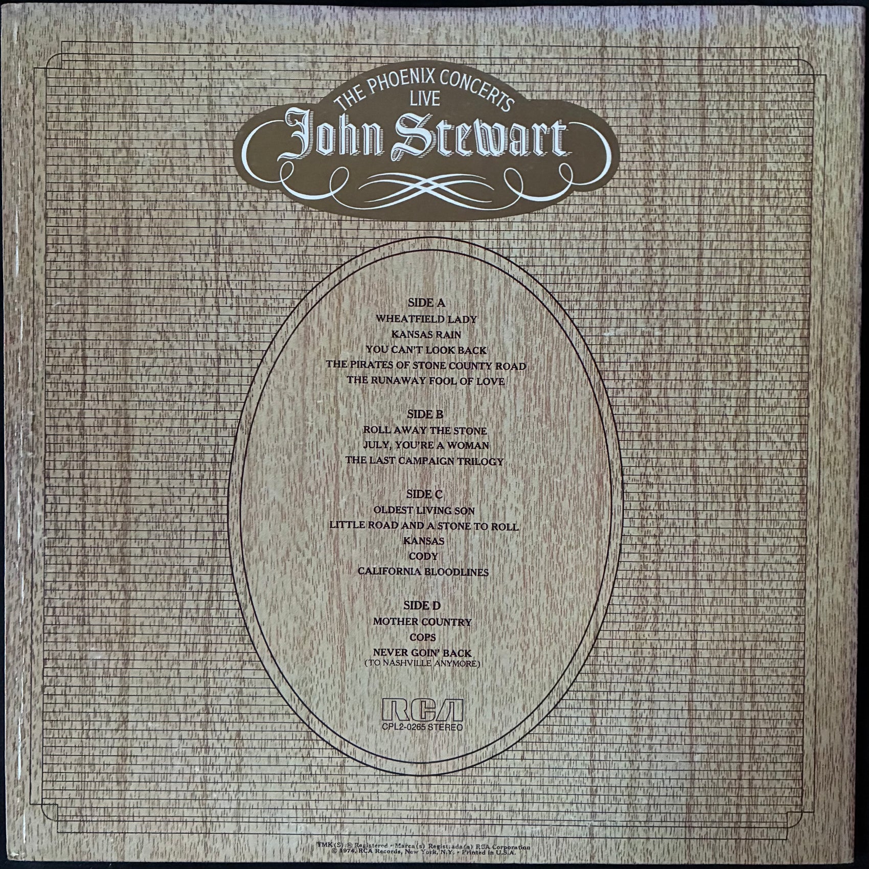 JOHN STEWART - THE PHOENIX CONCERTS (2LP) (USED VINYL 1974 US M-/EX)