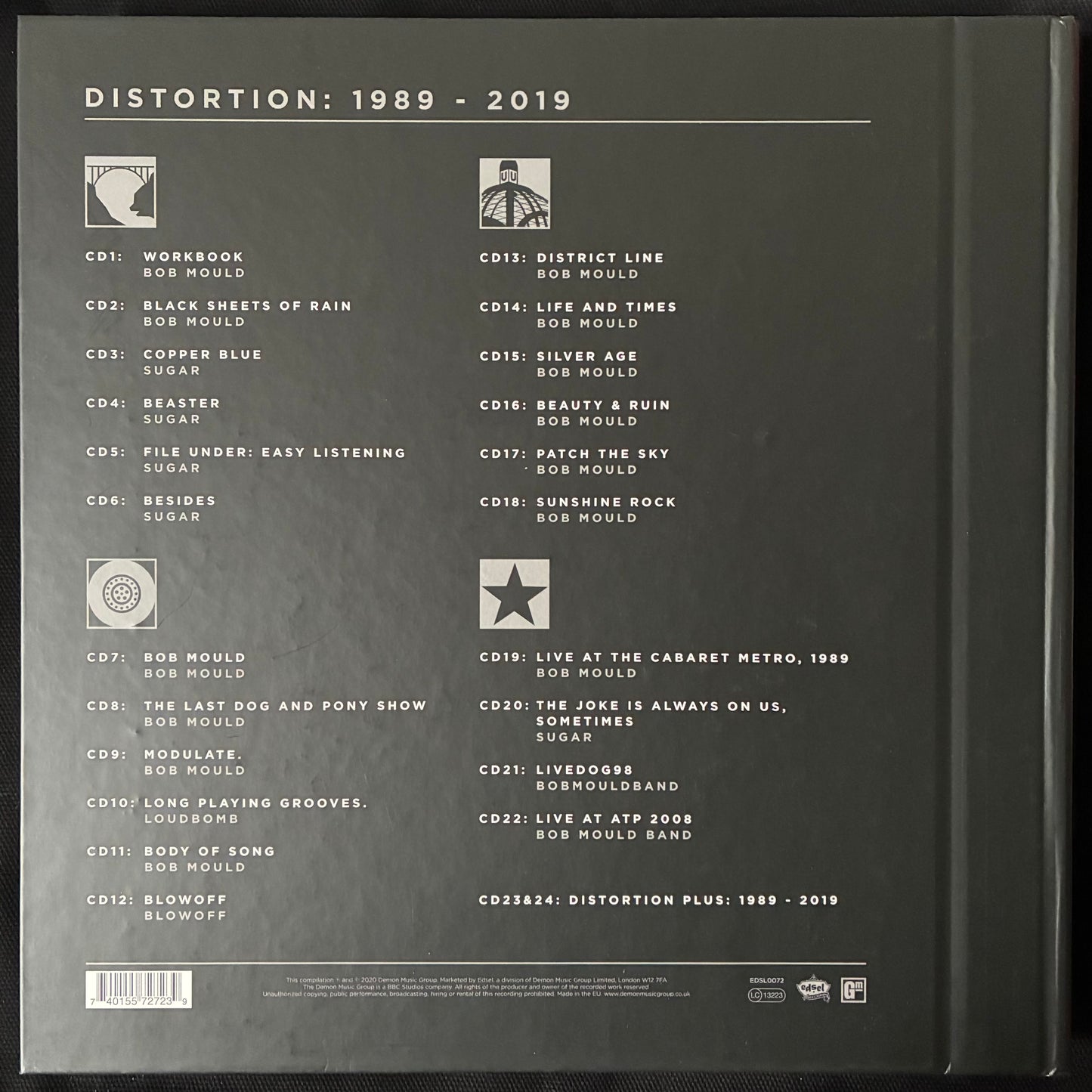BOB MOULD - DISTORTION: 1989-2019 (24CD+BOOK BOX SET) (USED CD 2020 UK/EU M-/M-)
