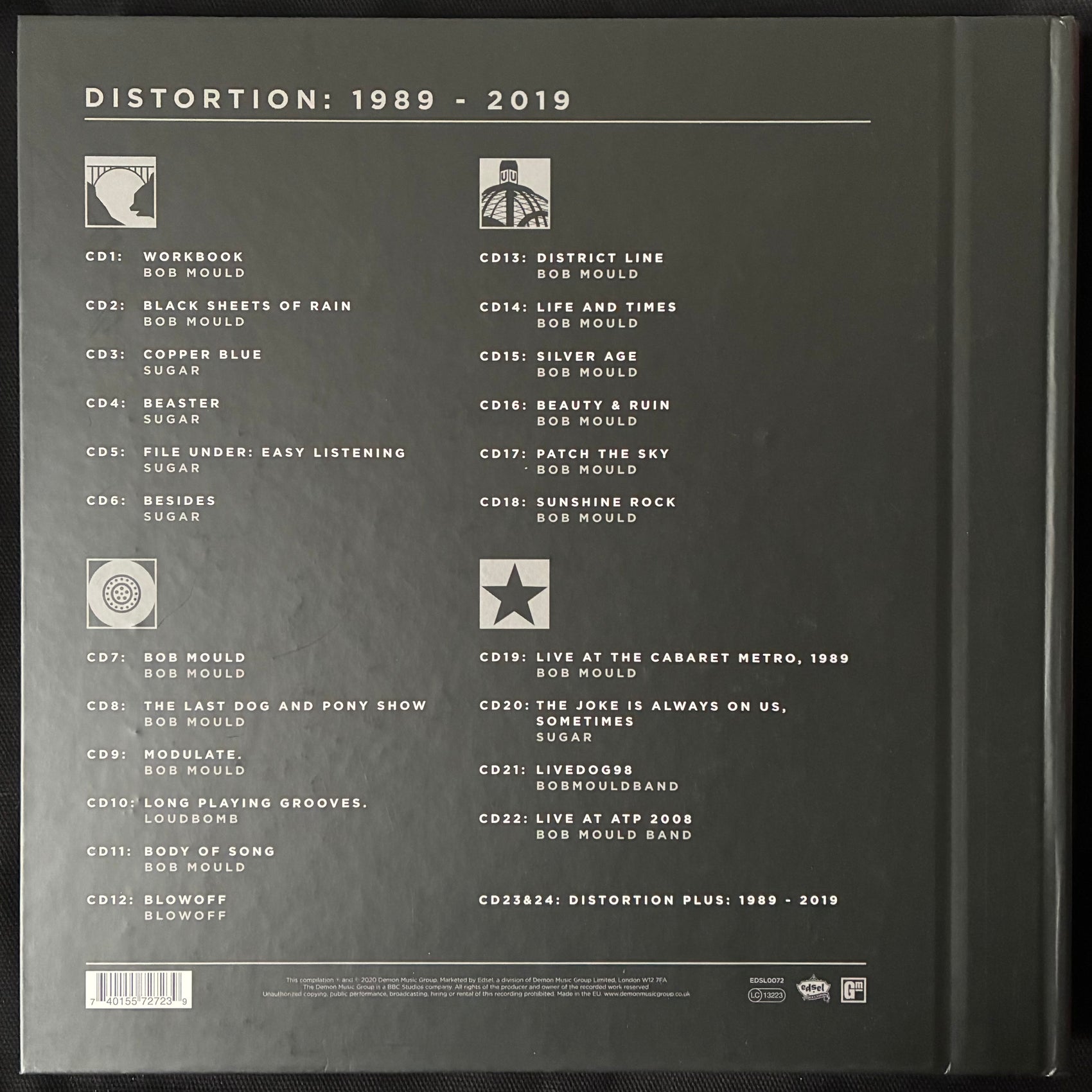 BOB MOULD - DISTORTION: 1989-2019 (24CD+BOOK BOX SET) (USED CD 2020 UK/EU M-/M-)