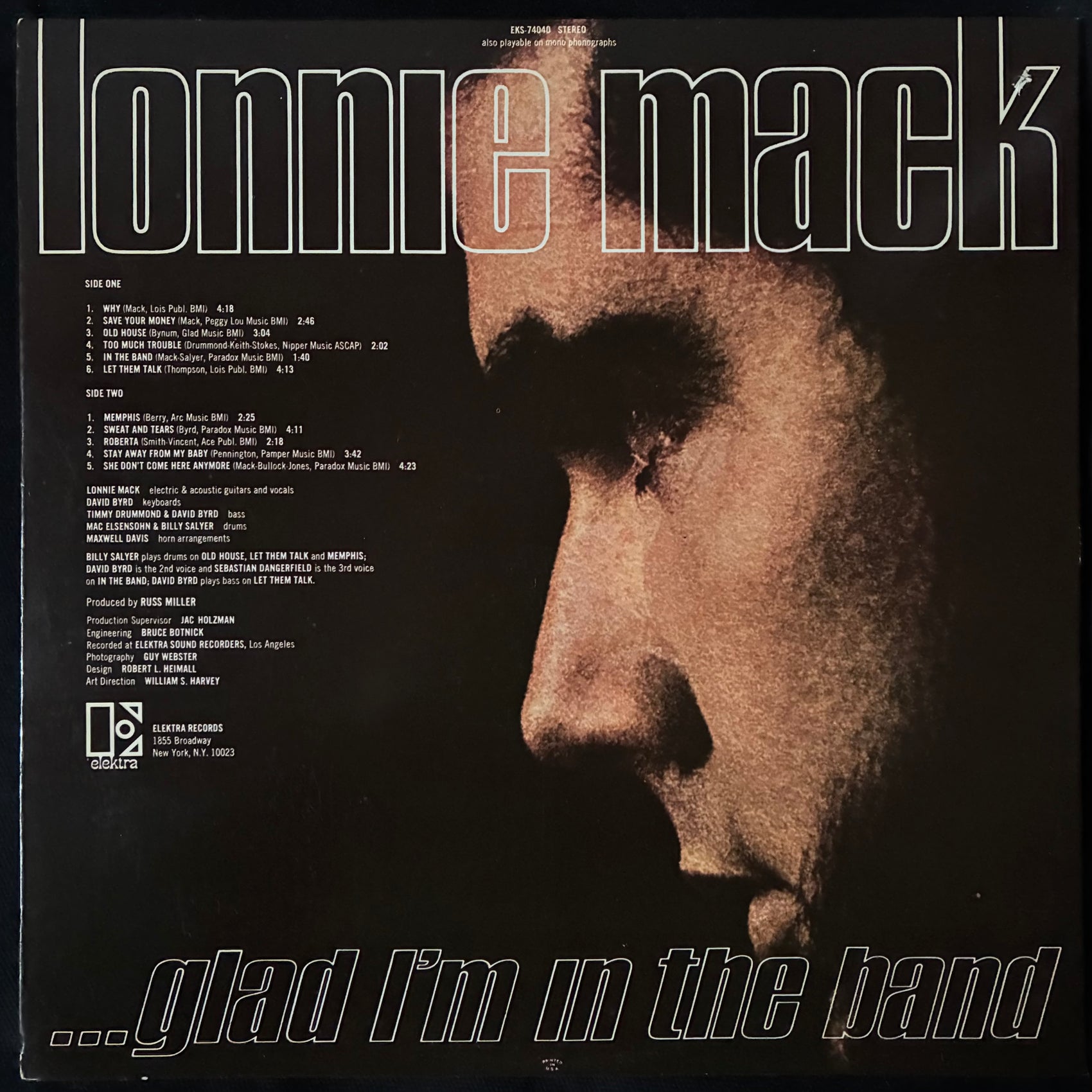 LONNIE MACK - GLAD I'M IN THE BAND (USED VINYL 1969 US M-/EX)