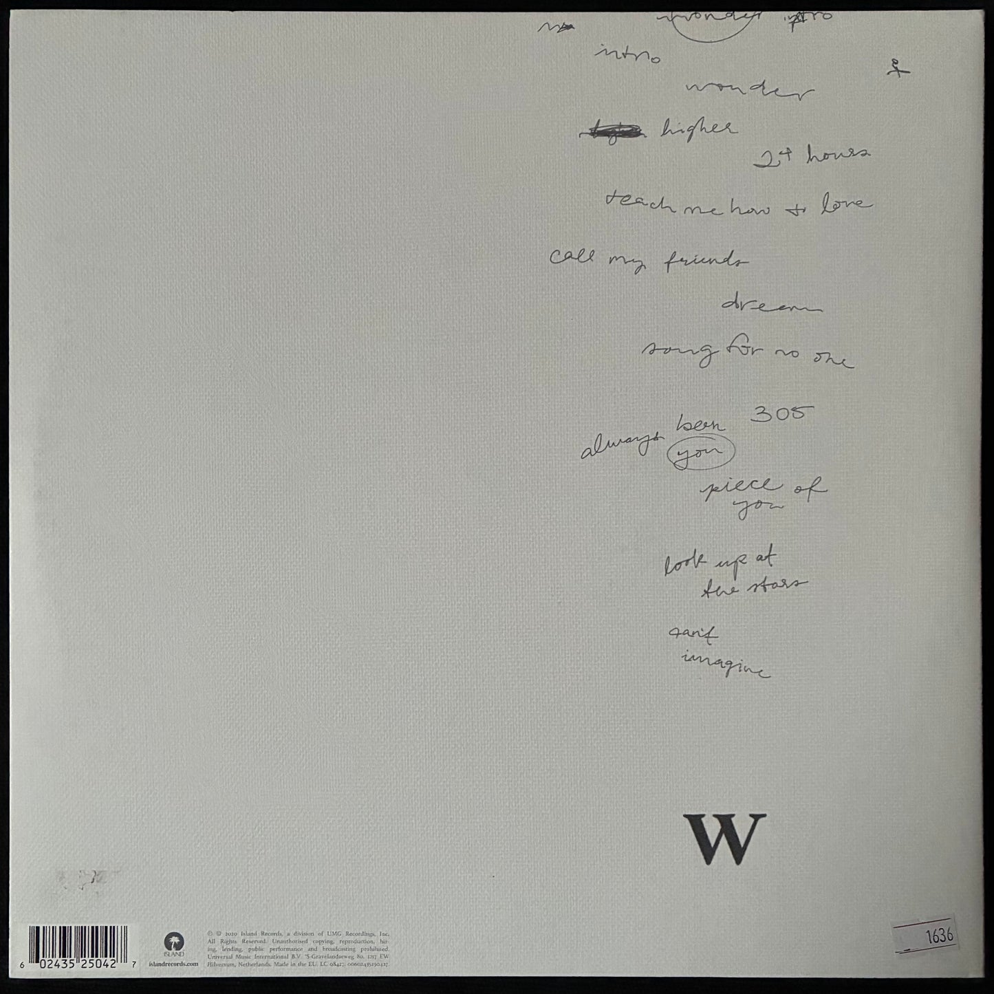 SHAWN MENDES - WONDER (2LP) (SILVER COLOURED) (USED VINYL 2020 EU M-/M-)