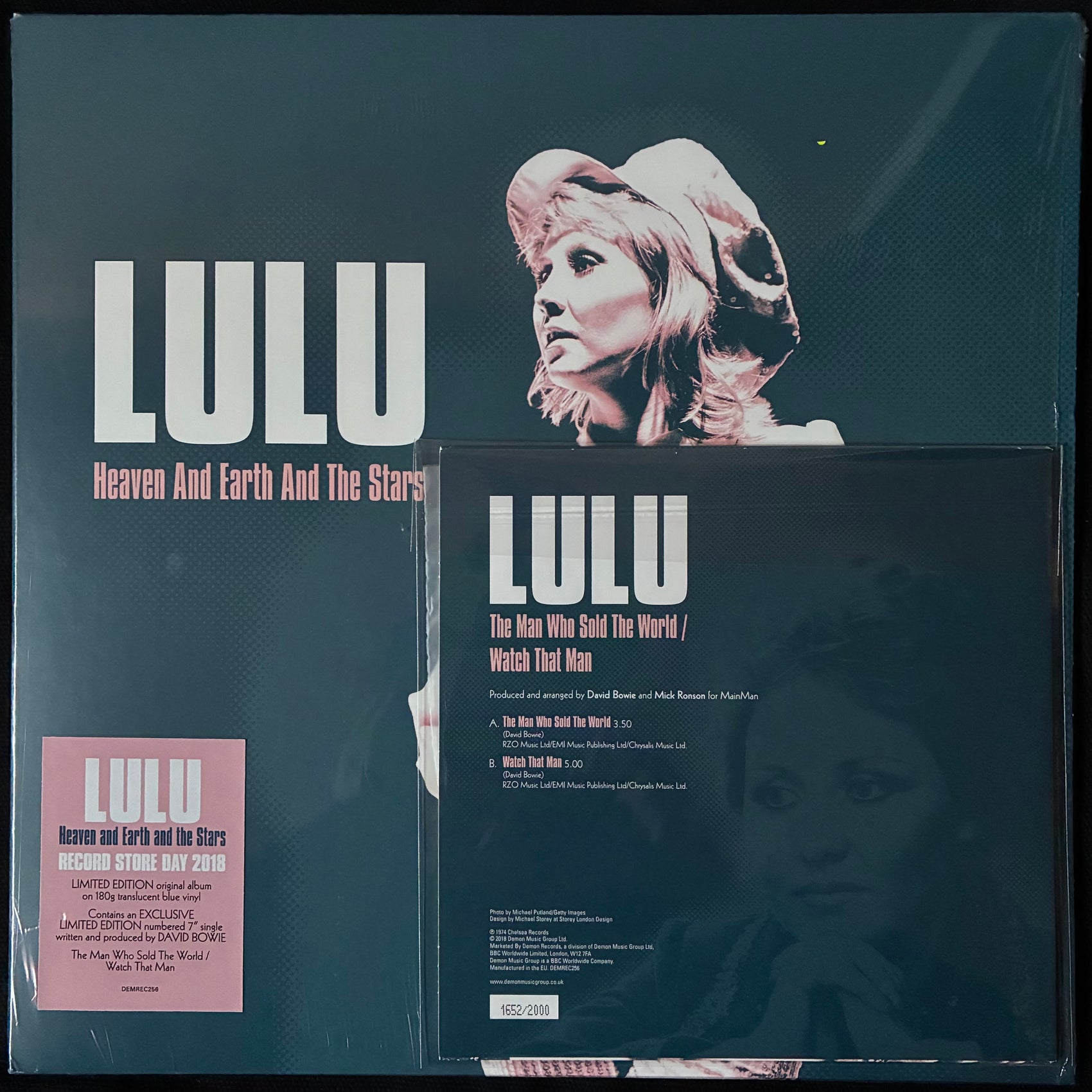 LULU - HEAVEN AND EARTH AND THE STARS (LP+7") (BLUE COLOURED) (USED VINYL 2018 UK/EU M-/M-)