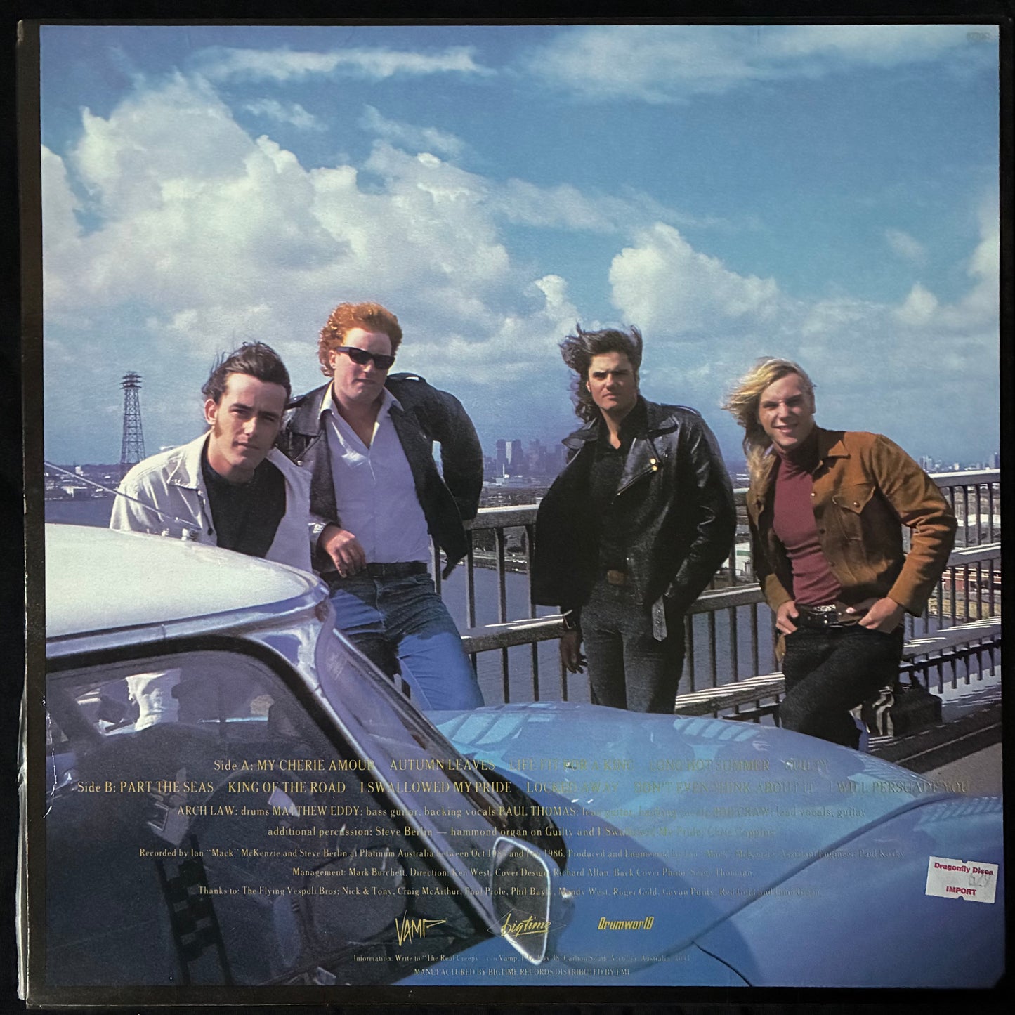 HUXTON CREEPERS - 12 DAYS TO PARIS (USED VINYL 1986 AUS M-/M-)