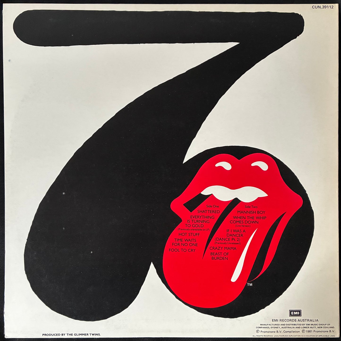 ROLLING STONES - SUCKING IN THE SEVENTIES (USED VINYL 1981 AUS M-/EX+)