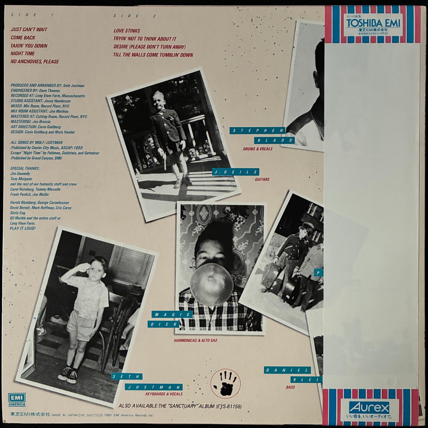 J. GEILS BAND - LOVE STINKS (USED VINYL 1980 JAPAN M-/M-)