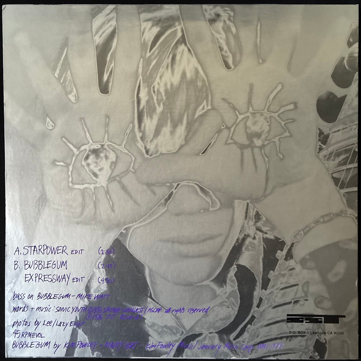 SONIC YOUTH - STARPOWER (12") (USED VINYL 1986 US M-/M-)