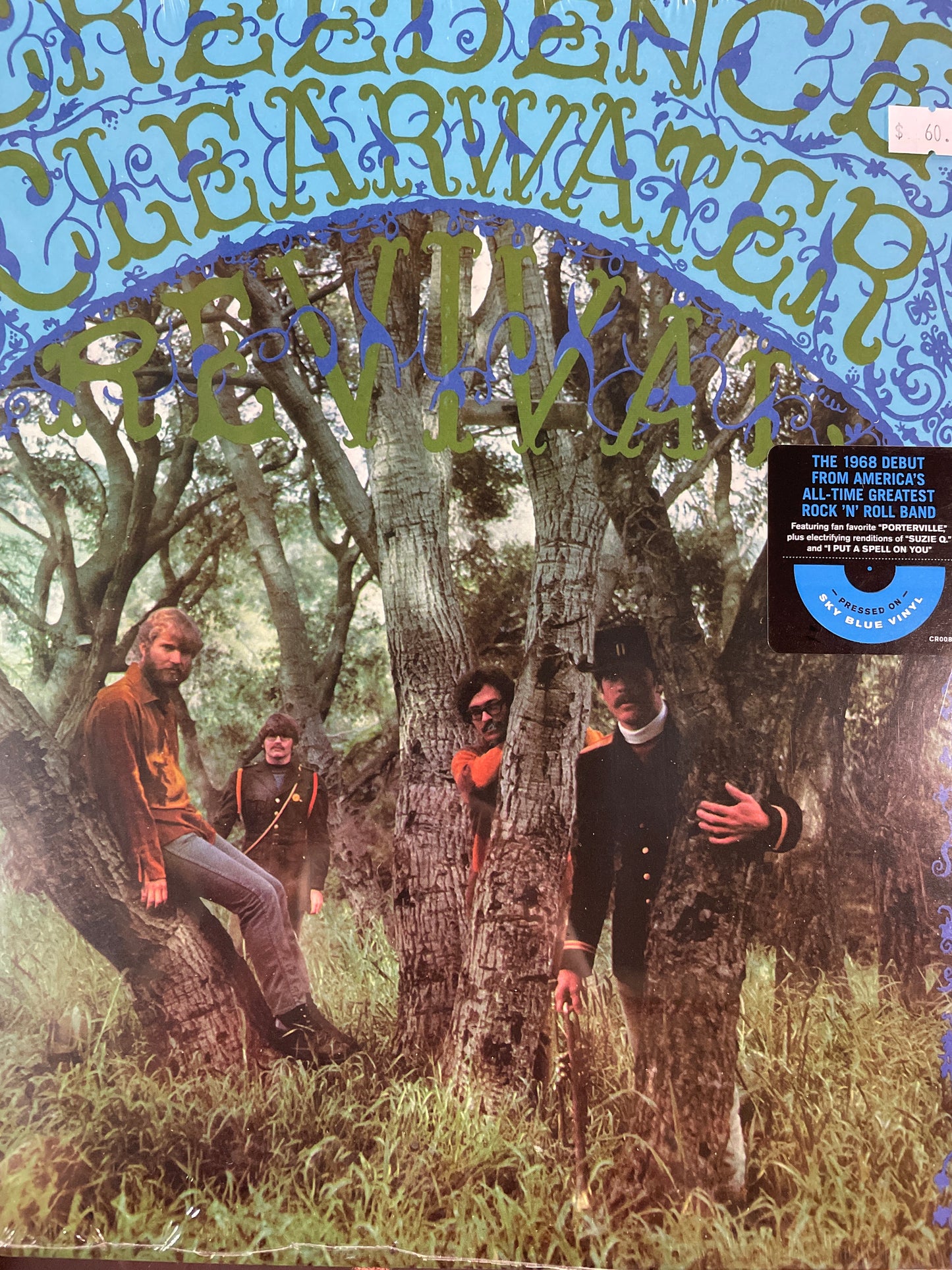 CREEDENCE CLEARWATER REVIVAL - CREEDENCE CLEARWATER REVIVAL (BLUE COLOURED) VINYL