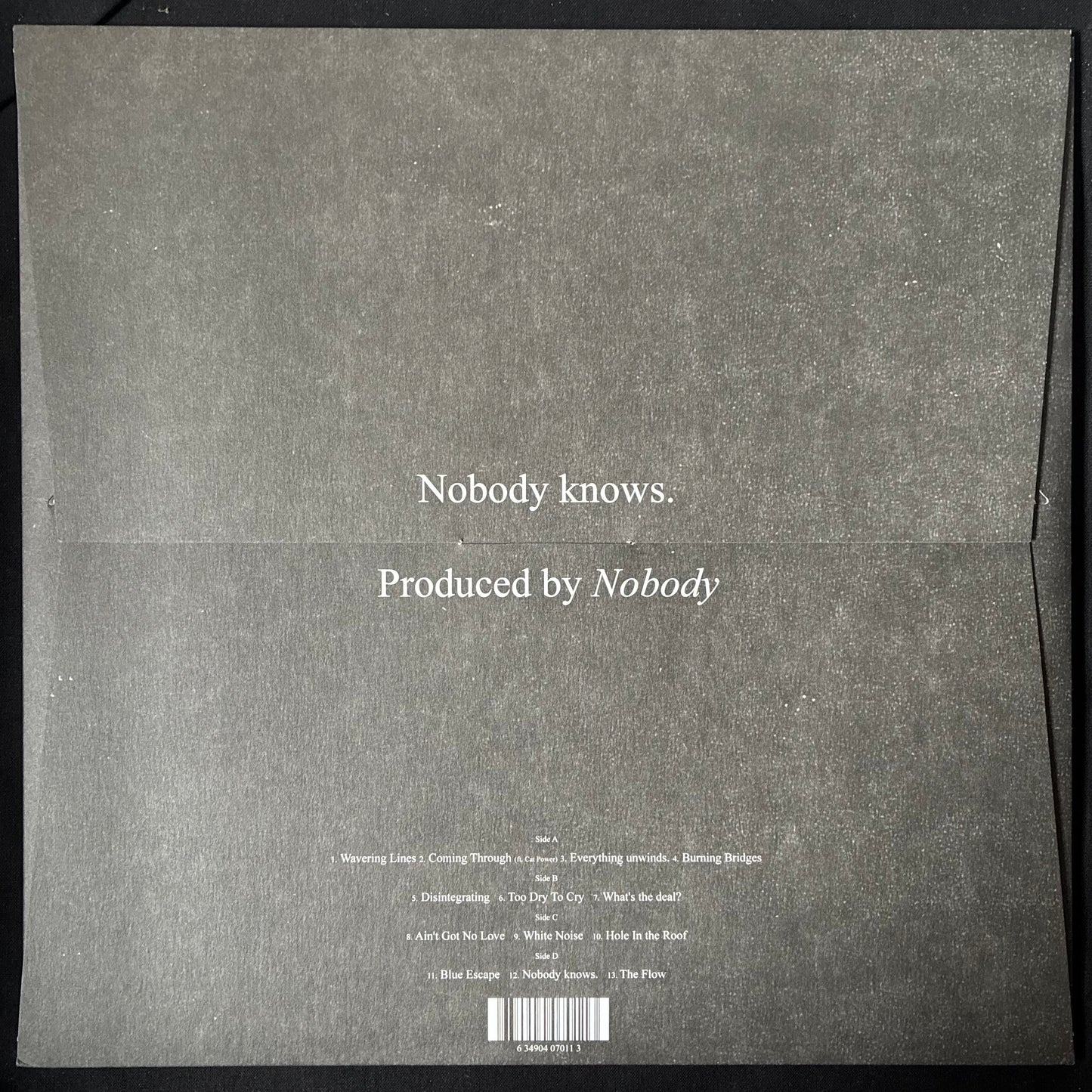 WILLIS EARL BEAL - NOBODY KNOWS. (2LP+POSTER) (USED VINYL 2013 US M-/M-)