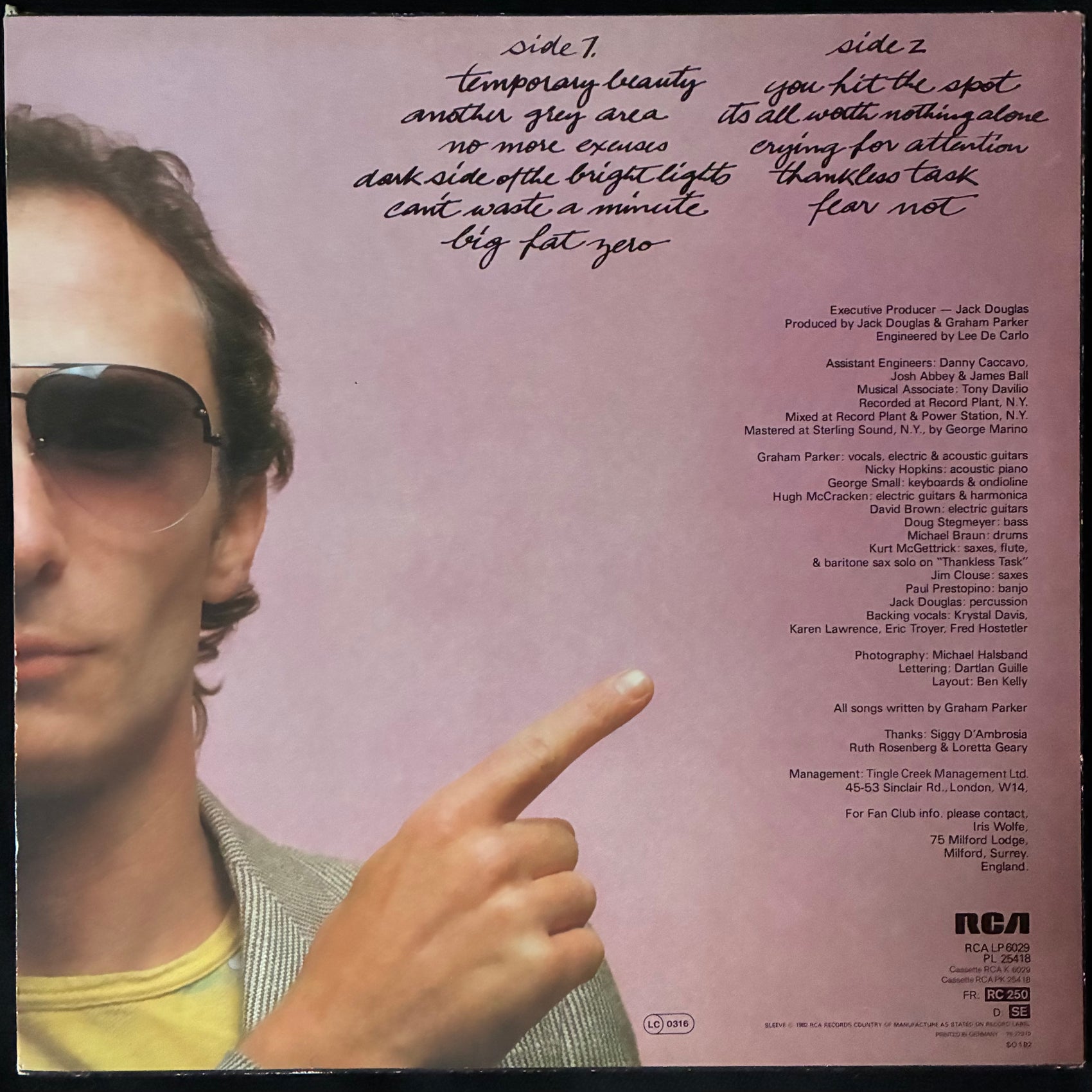 GRAHAM PARKER - ANOTHER GREY AREA (USED VINYL 1982 GERMANY M-/EX)