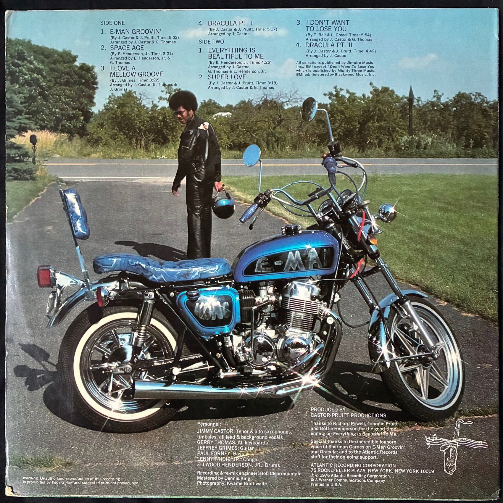 JIMMY CASTOR BUNCH - E-MAN GROOVIN' (USED VINYL 1976 US EX-/EX)
