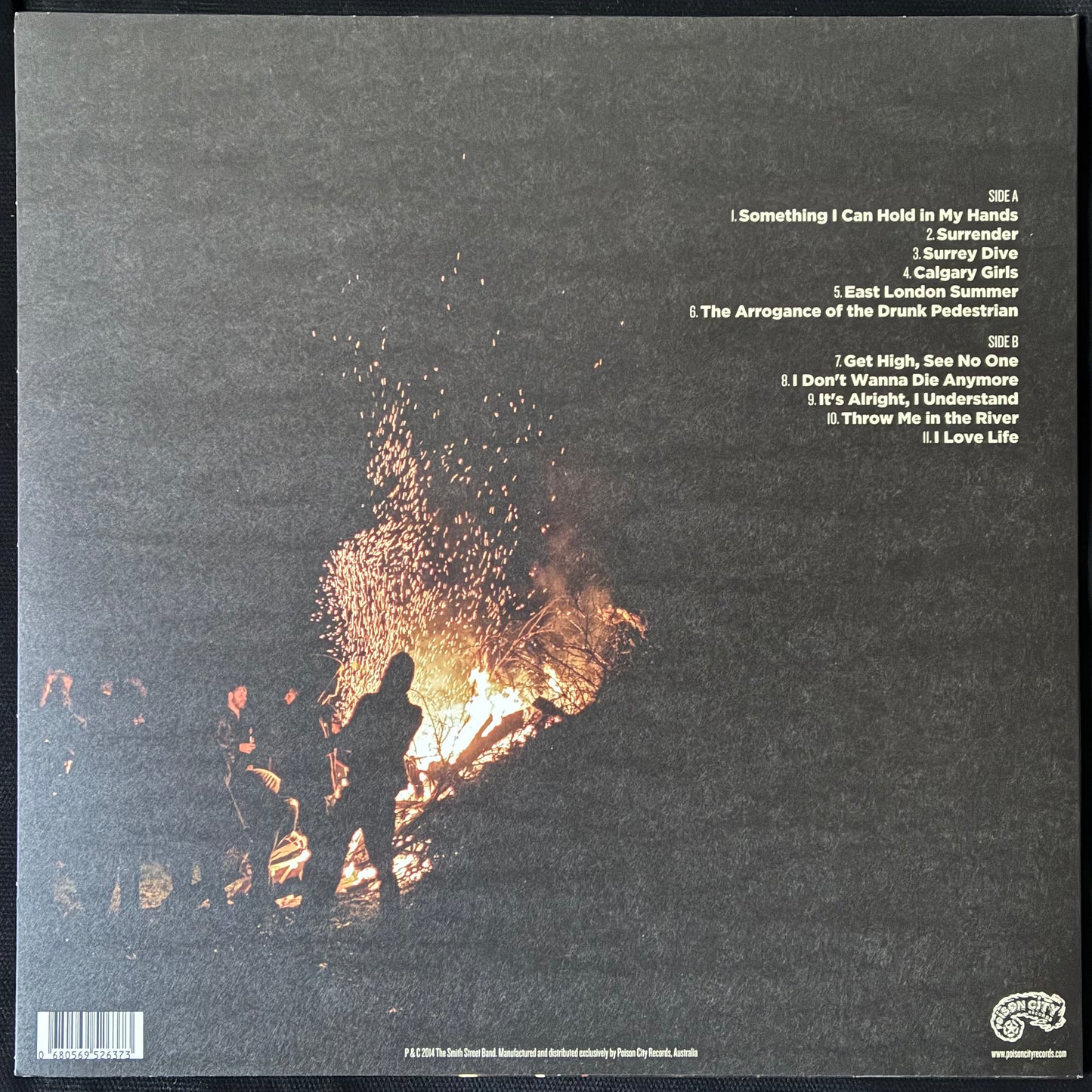 SMITH STREET BAND - THROW ME IN THE RIVER (CLEAR/BLACK SPLATTER) (USED VINYL 2014 AUS M-/M-)