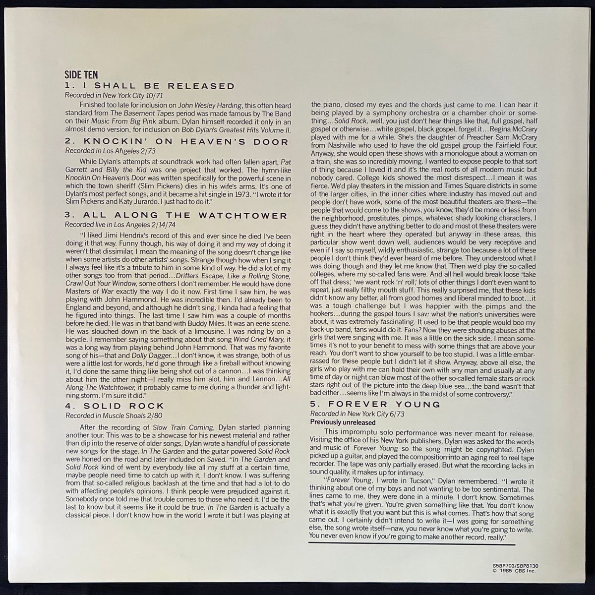 BOB DYLAN - BIOGRAPH (5LP BOX SET) (USED VINYL 1985 AUS M-/M-/EX)