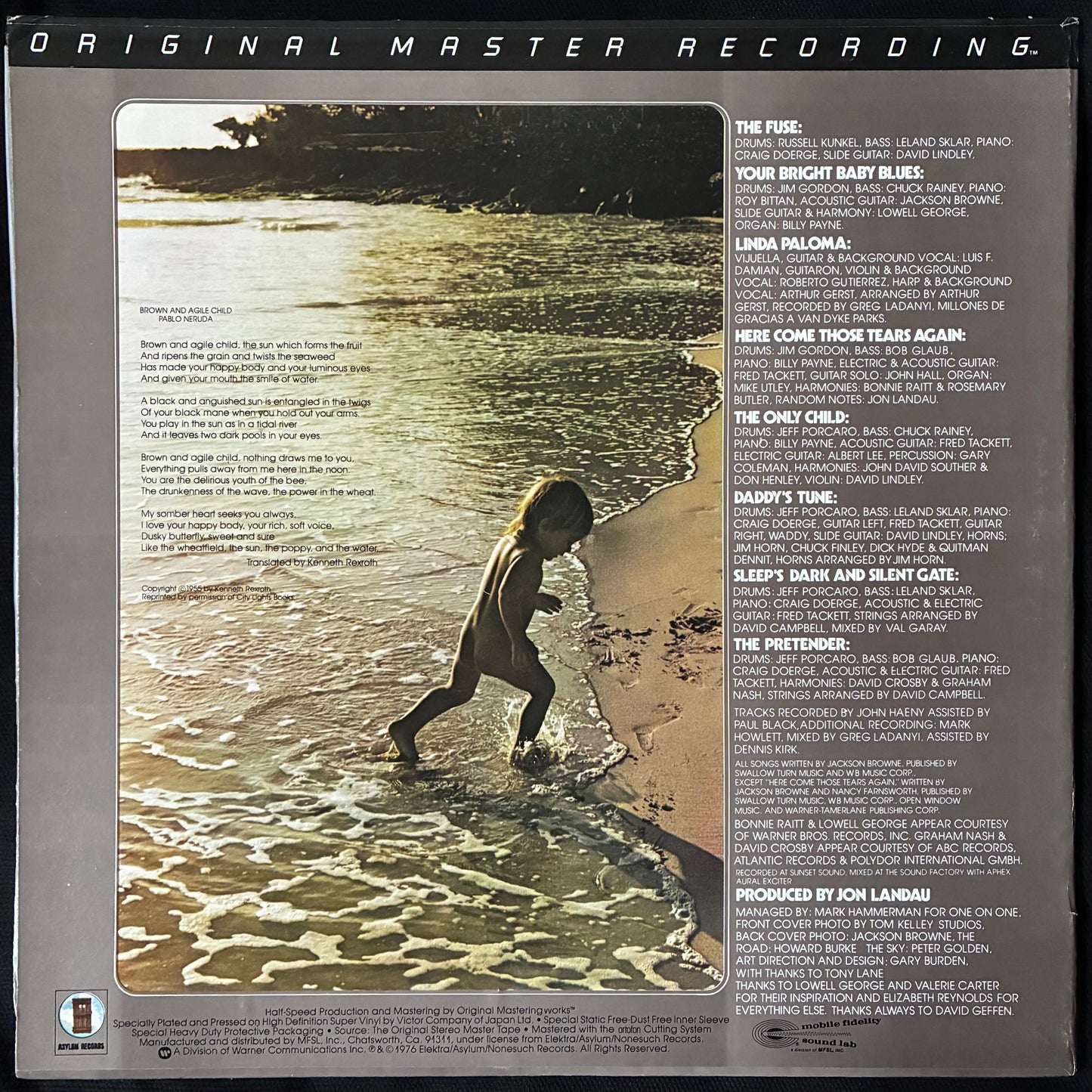 JACKSON BROWNE - THE PRETENDER (MFSL) (USED VINYL 1982 US M-/M-)