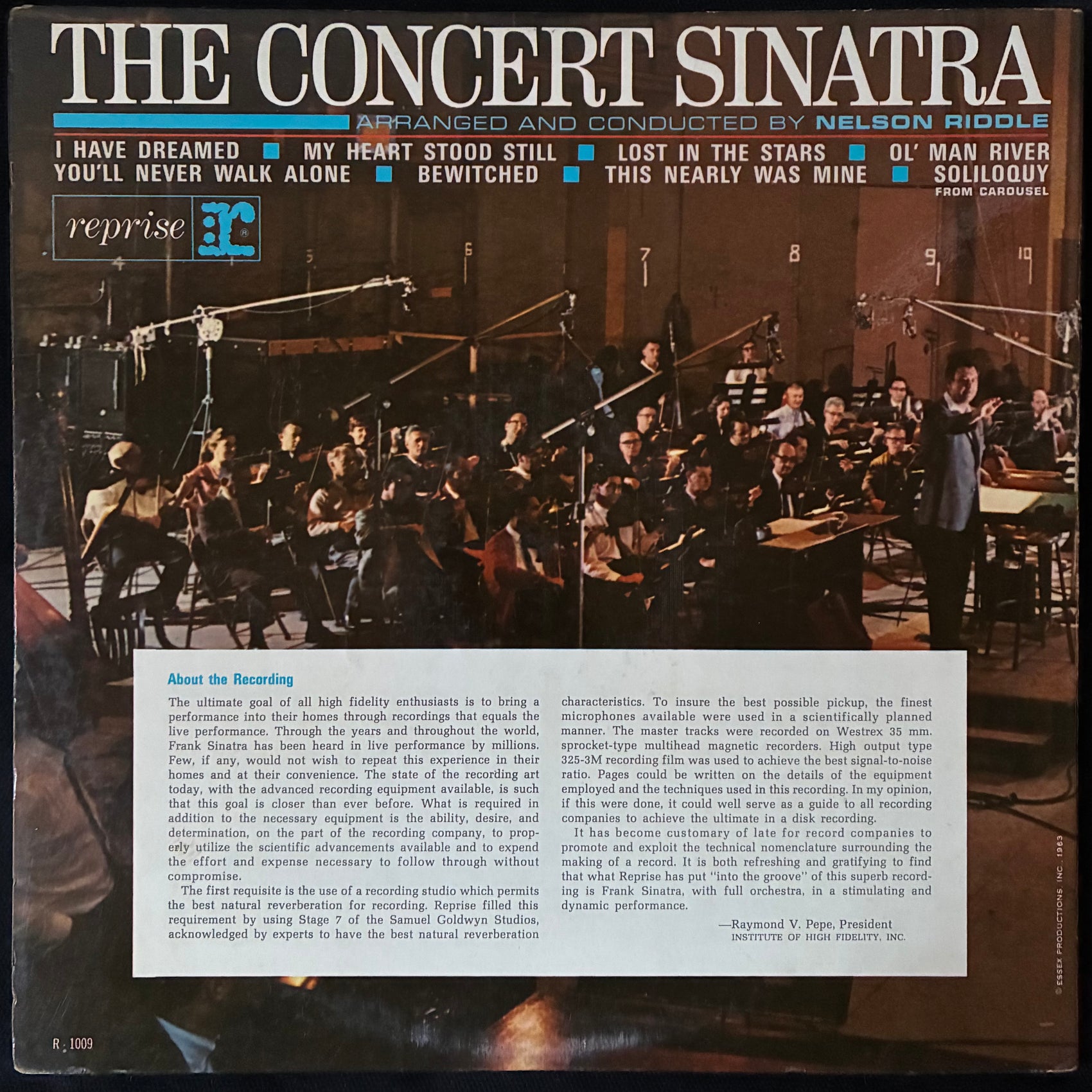 FRANK SINATRA - THE CONCERT SINATRA (USED VINYL 1965 US EX/EX)