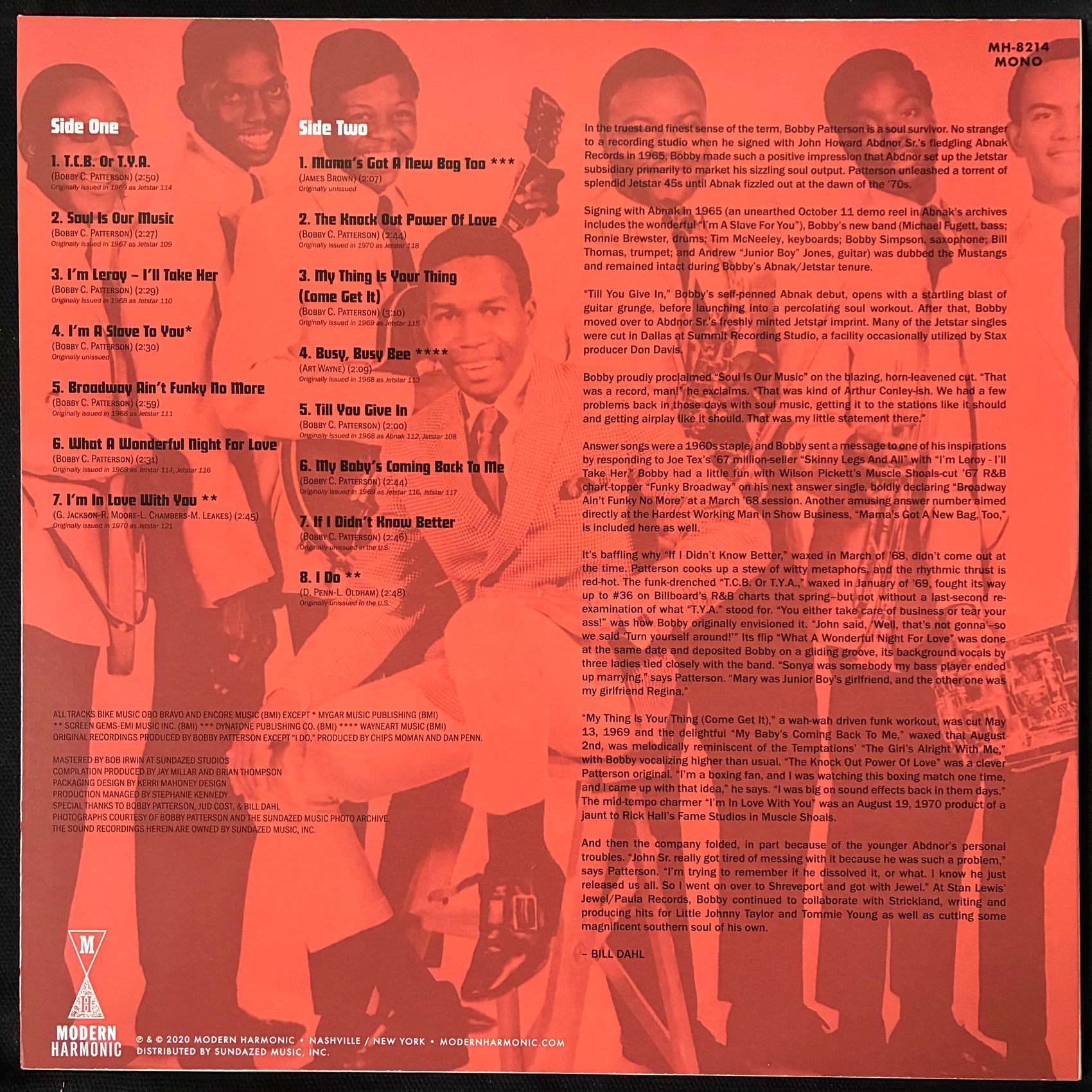 BOBBY PATTERSON - MY THING IS YOUR THING (WHITE VINYL) (USED VINYL 2020 US M-/M-)
